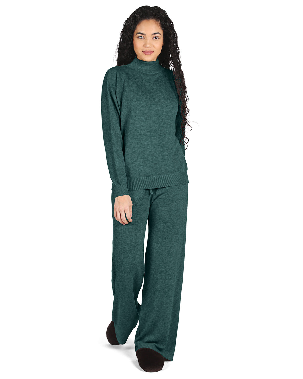Women's Turtleneck Sweater and Knit Pants Lounge Set - Charming Charlie