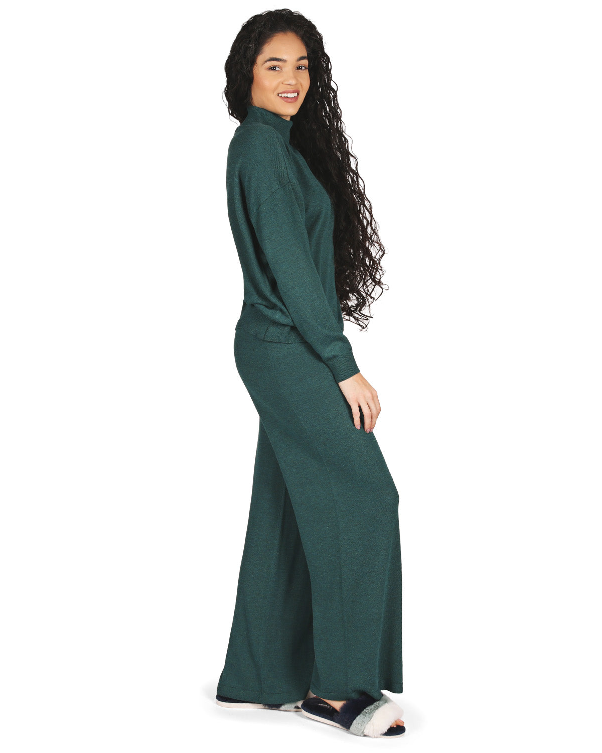 Women's Turtleneck Sweater and Knit Pants Lounge Set - Charming Charlie