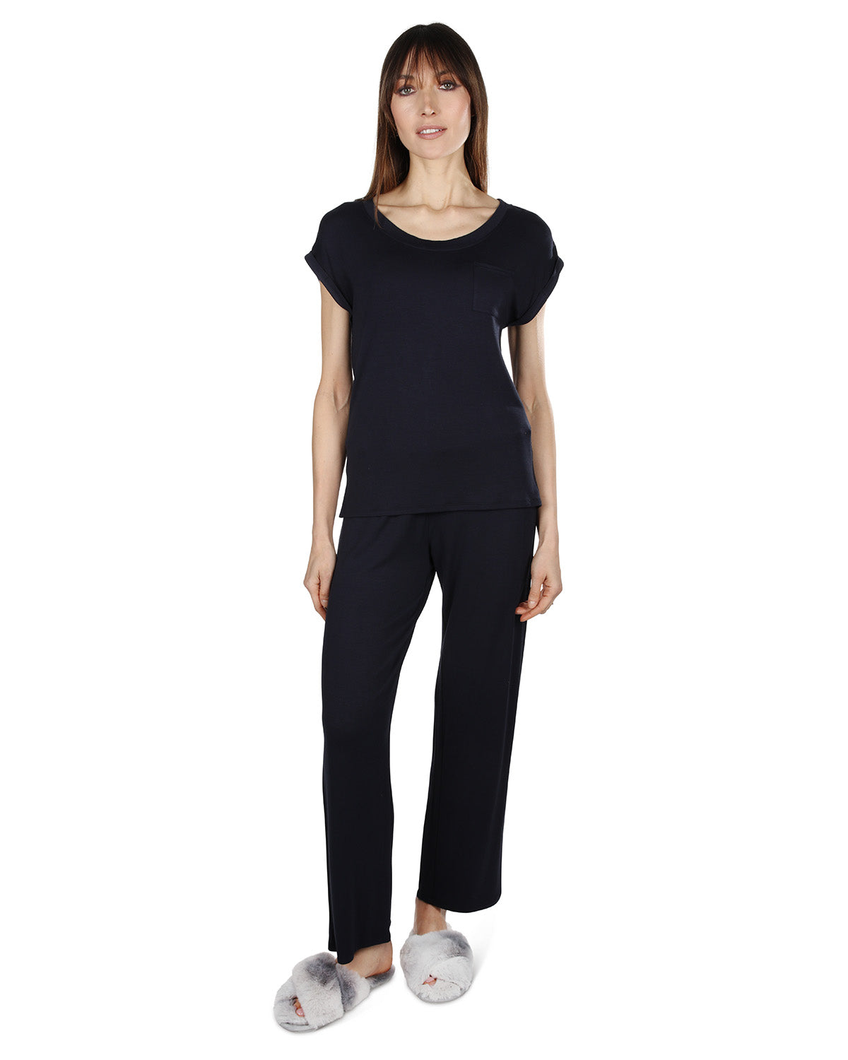 Women's Cap Sleeve T-Shirt and Matching Pants Set - Charming Charlie