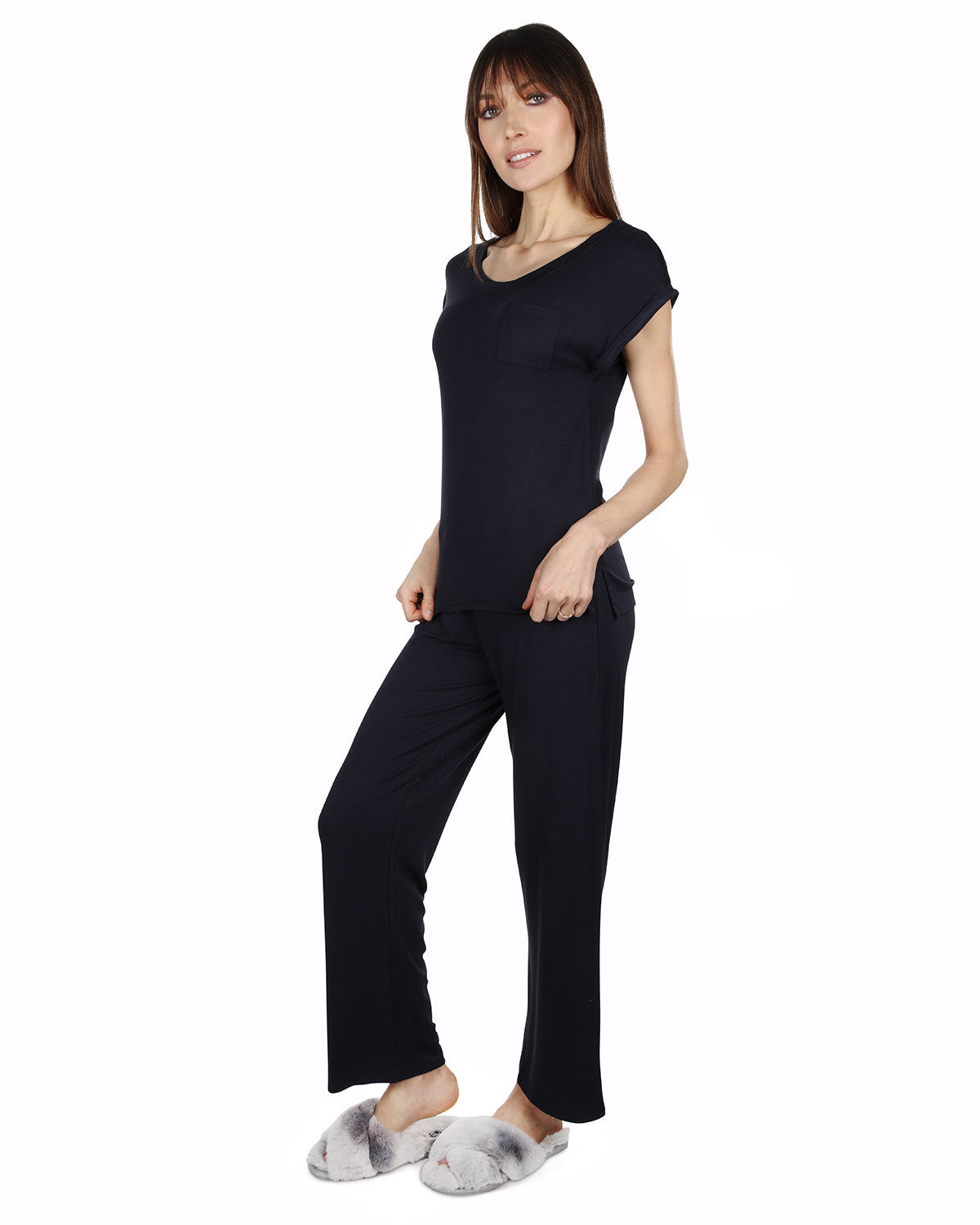 Women's Cap Sleeve T-Shirt and Matching Pants Set - Charming Charlie