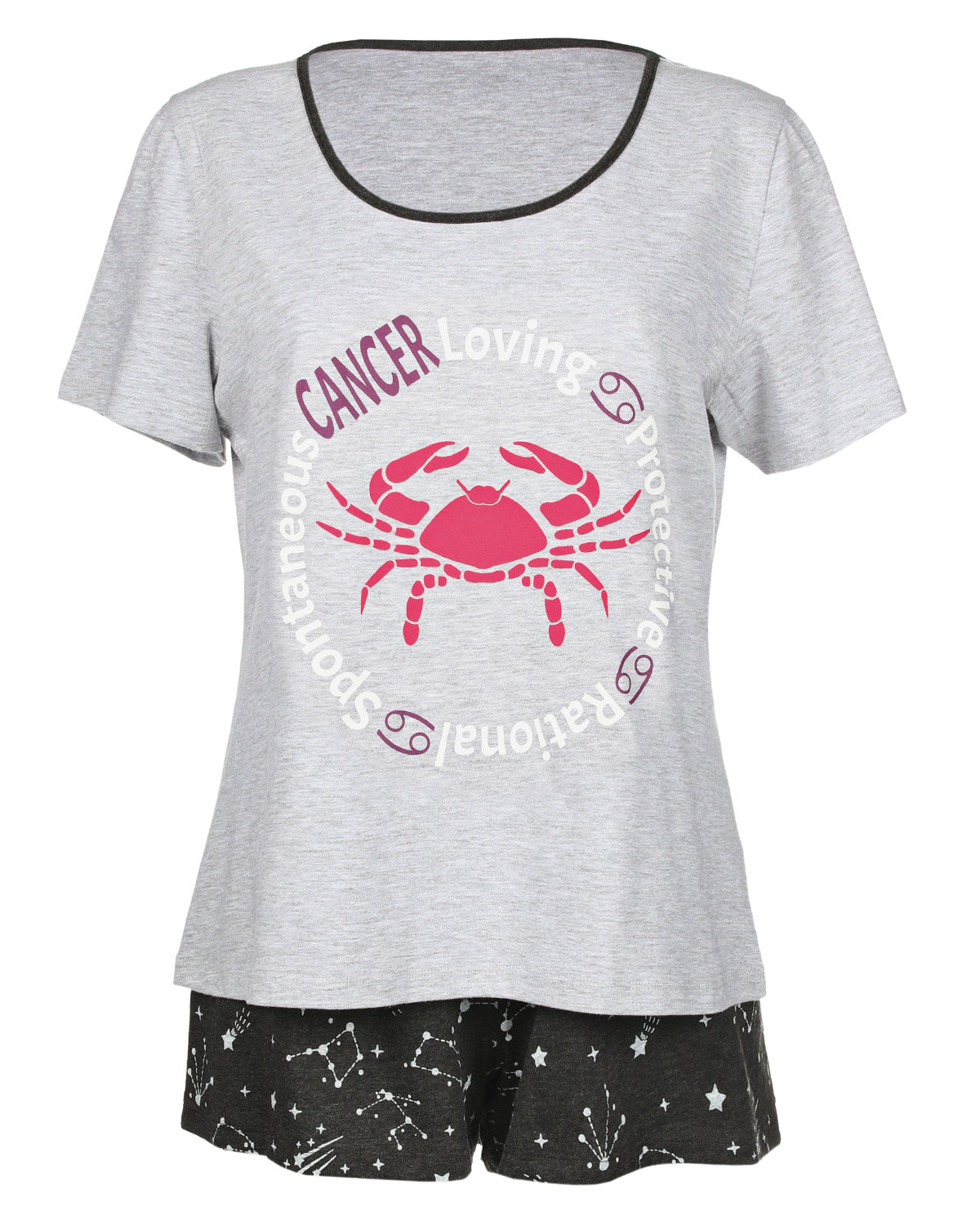 Women's Cancer Zodiac Sign PJ Short Set - Charming Charlie