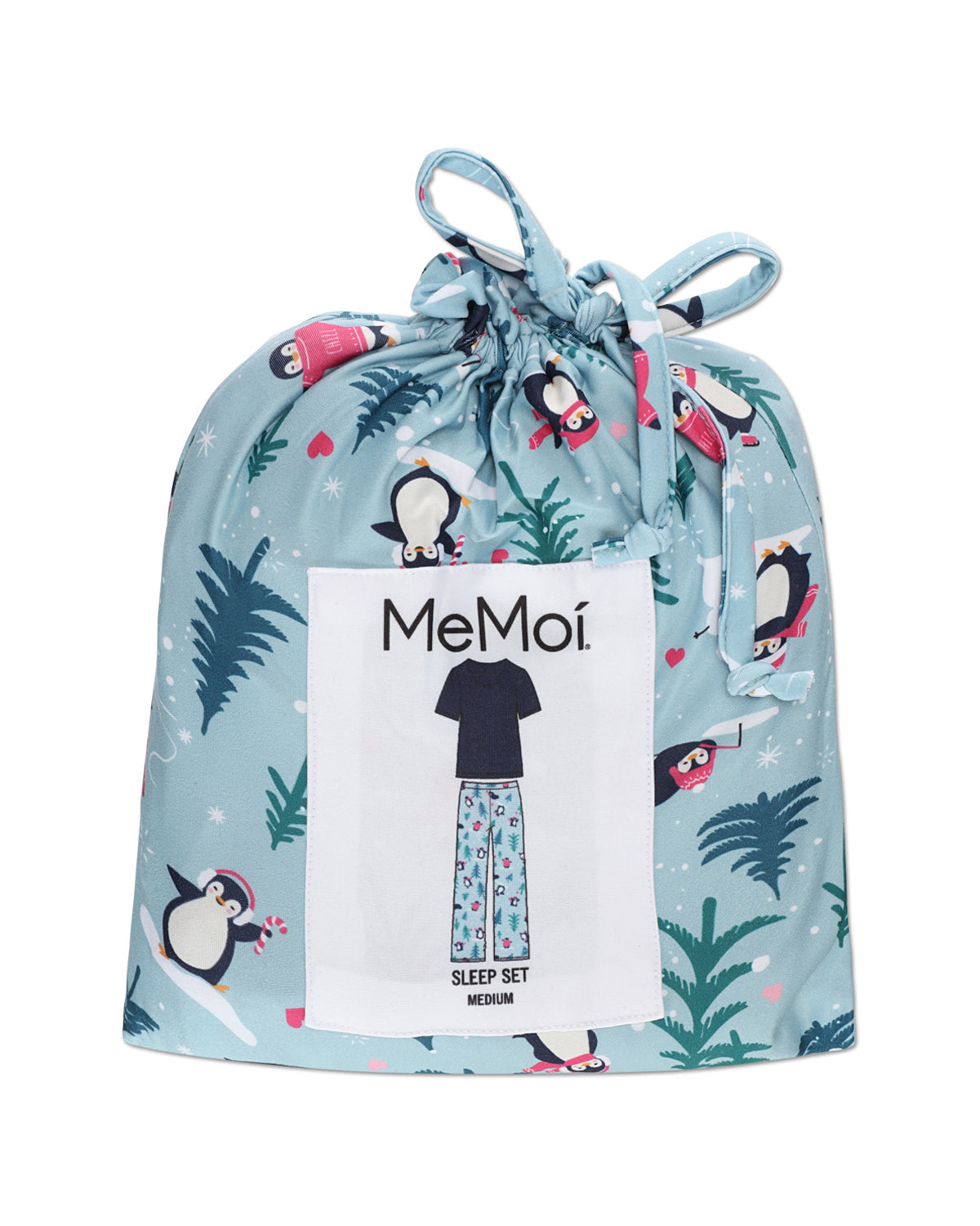 Women's Winter Penguin Two Piece PJ Set in a Bag - Charming Charlie