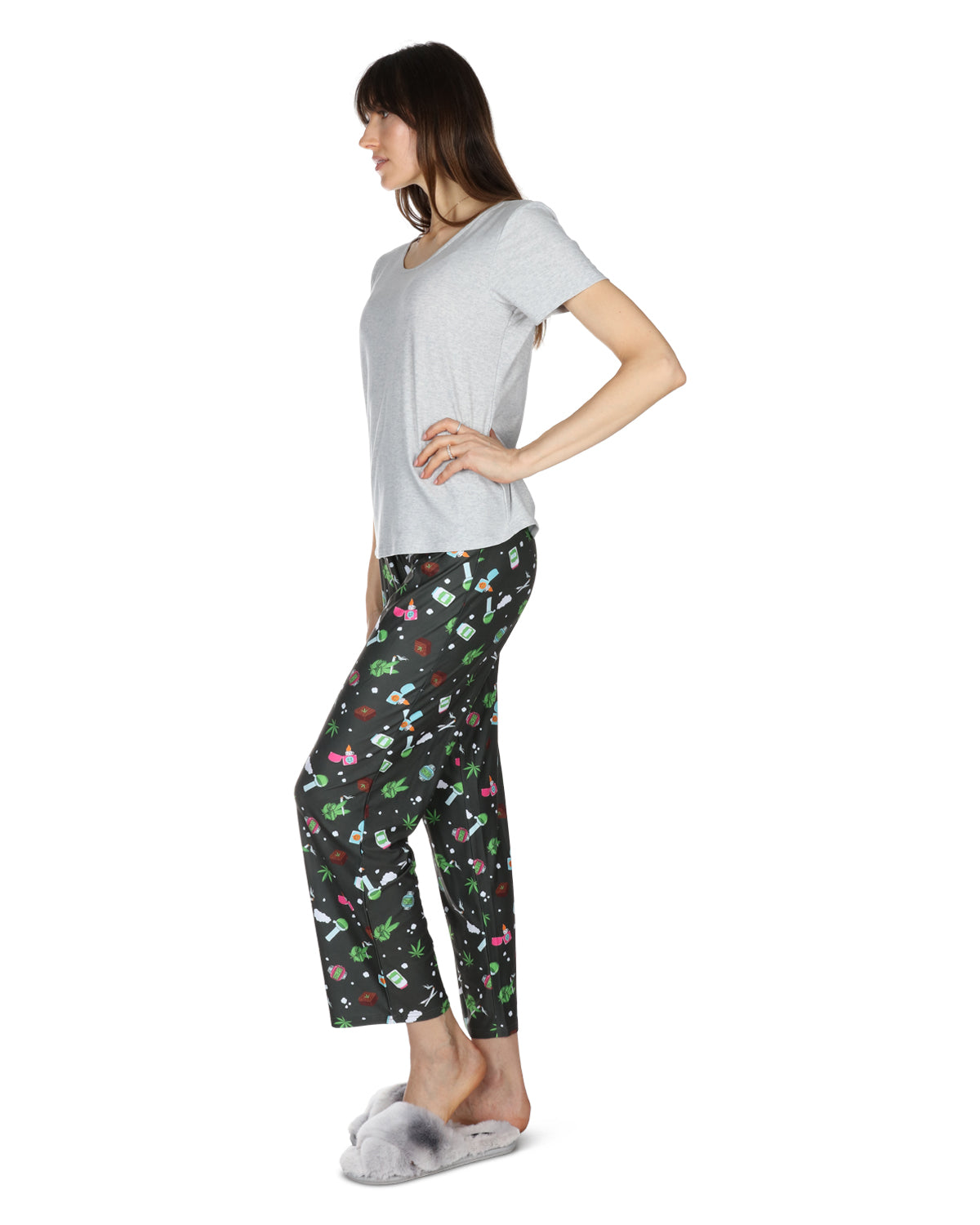 Women's Weed Two Piece PJ Set in a Bag - Charming Charlie