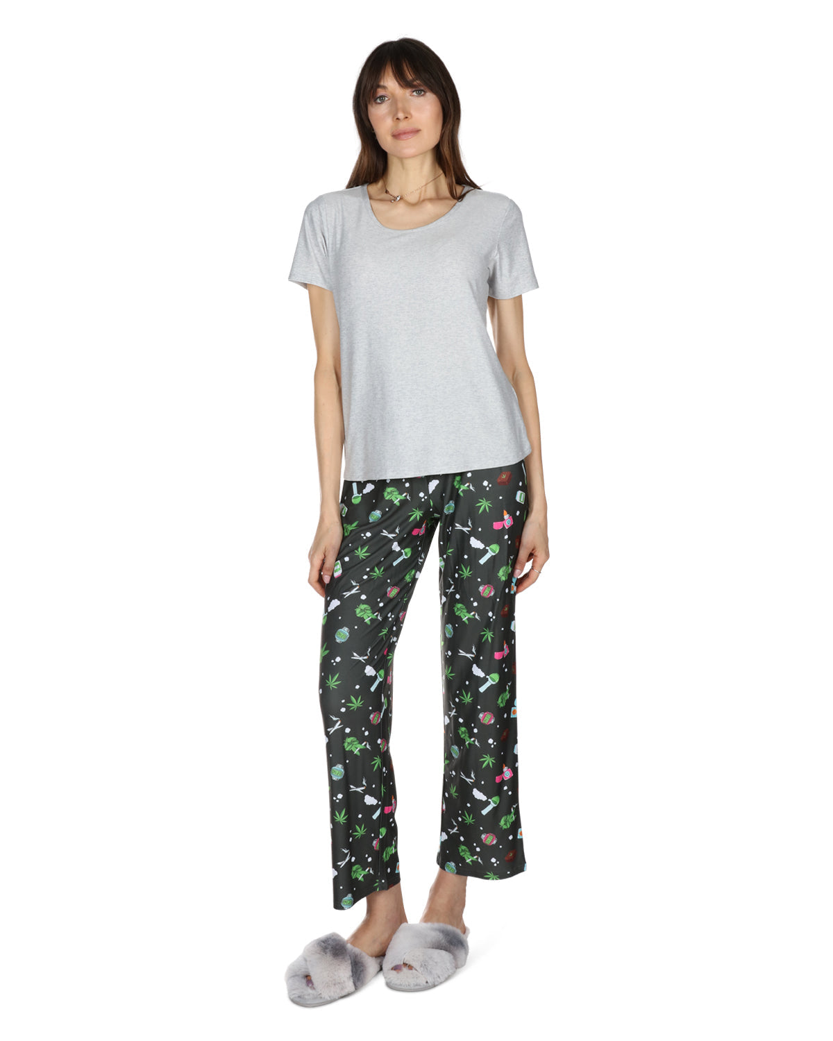 Women's Weed Two Piece PJ Set in a Bag - Charming Charlie