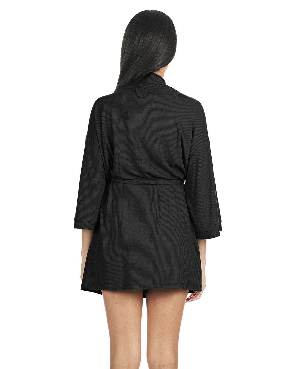 Women's Luxe Ribbed Open-Front Short Robe - Charming Charlie