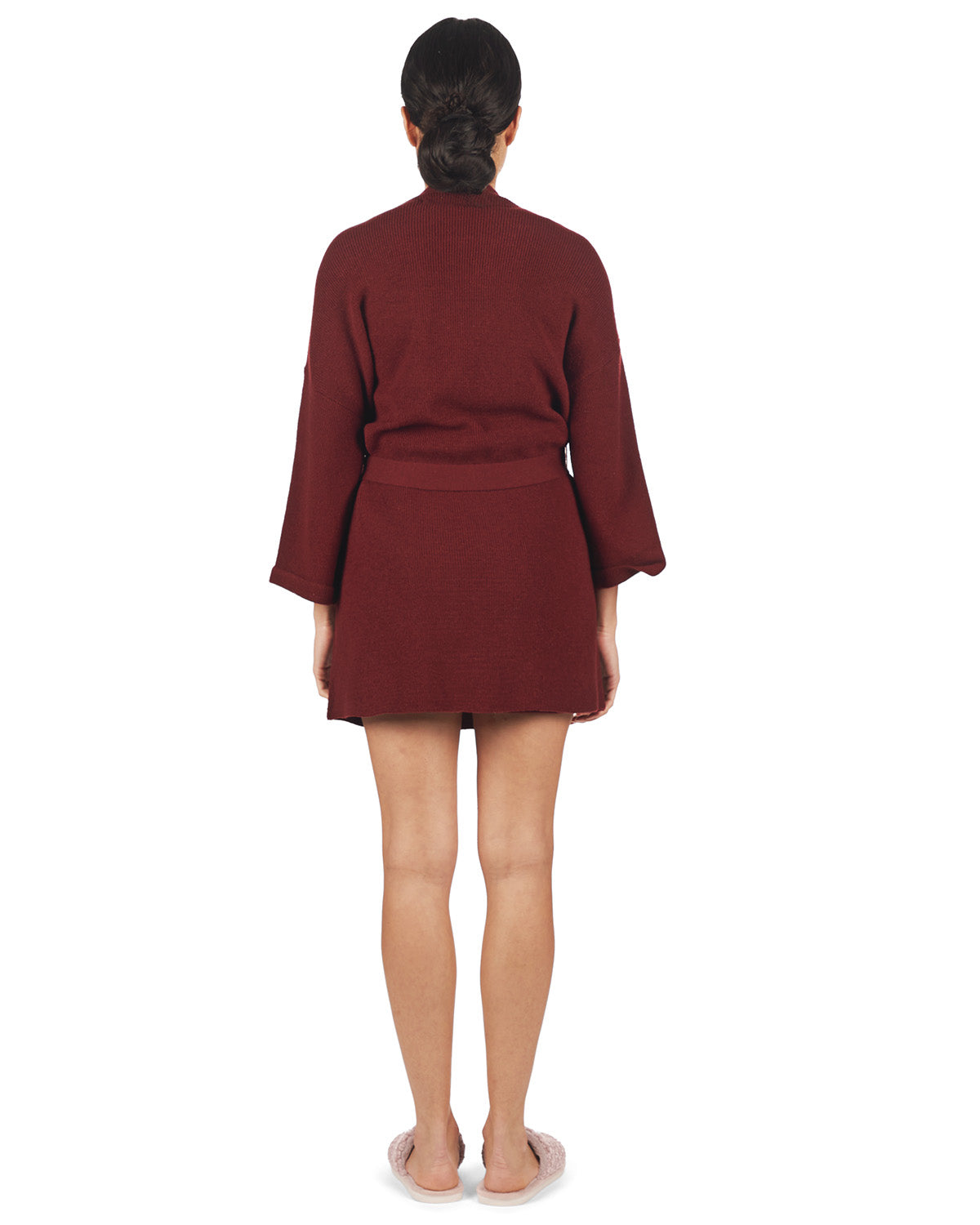 Women's Warm Sweater Knit Short Open-Front Lounge Robe - Charming Charlie