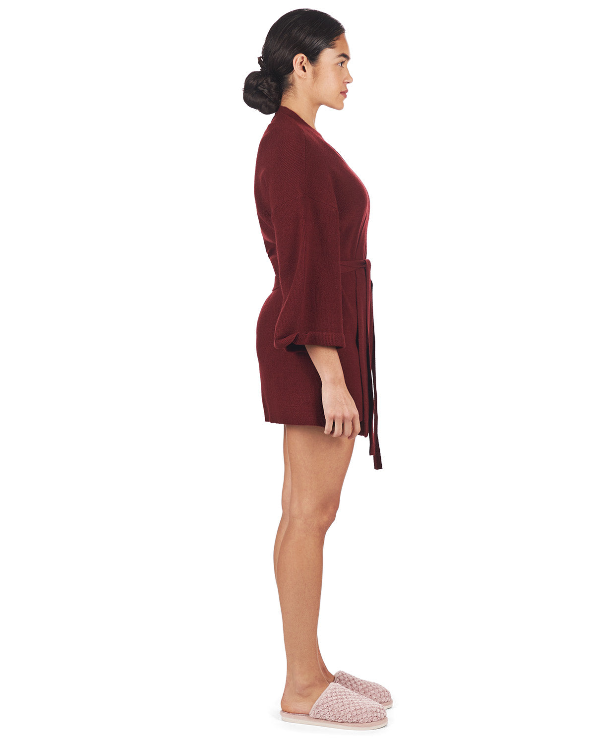 Women's Warm Sweater Knit Short Open-Front Lounge Robe - Charming Charlie