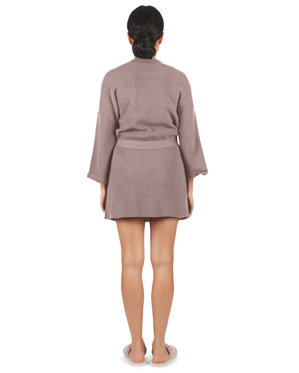 Women's Warm Sweater Knit Short Open-Front Lounge Robe - Charming Charlie