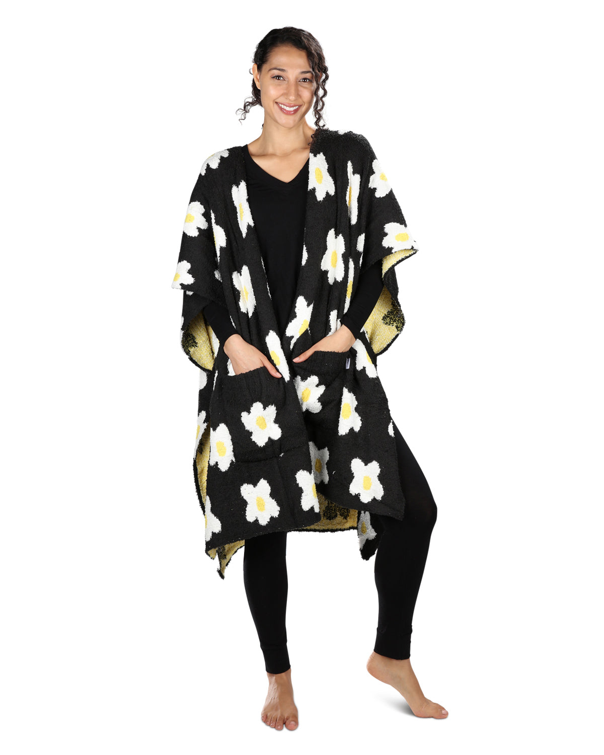 Women's Daisy Cozy Knit Wearable Throw Robe - Charming Charlie