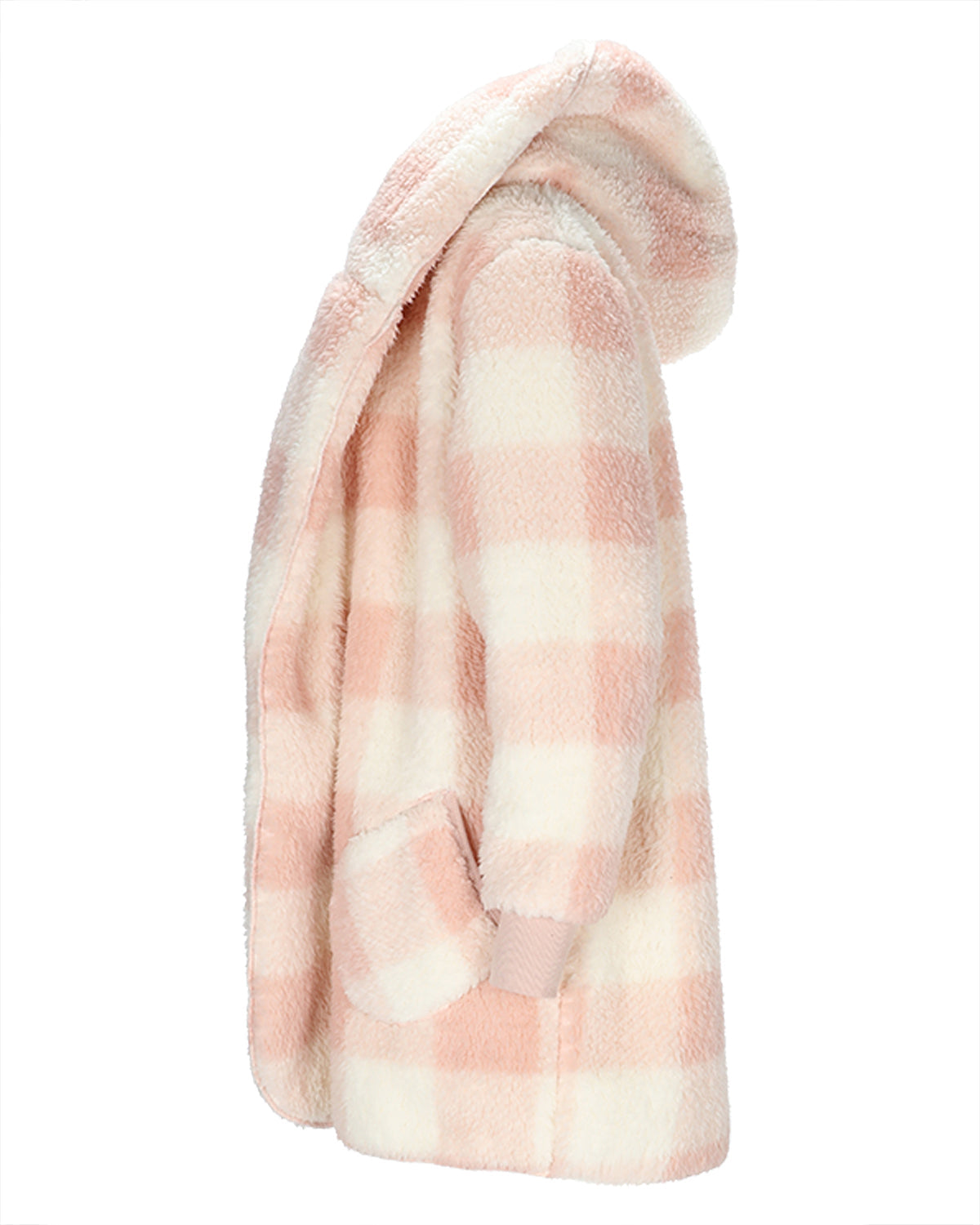 Women's Plaid Plush Hooded Cardigan - Charming Charlie