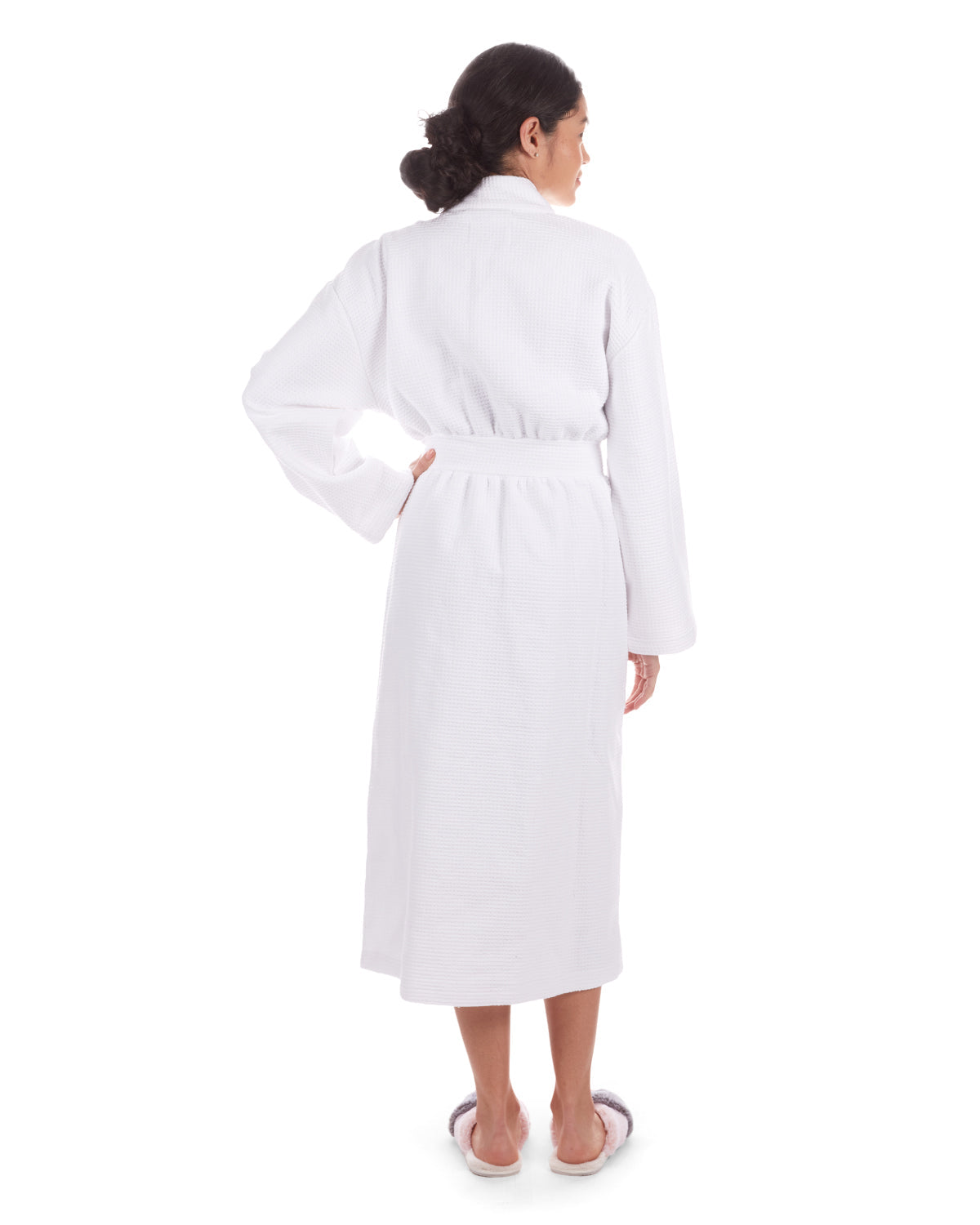 Women's 100% Cotton Woven Waffle Spa-Style Kimono Robe - Charming Charlie