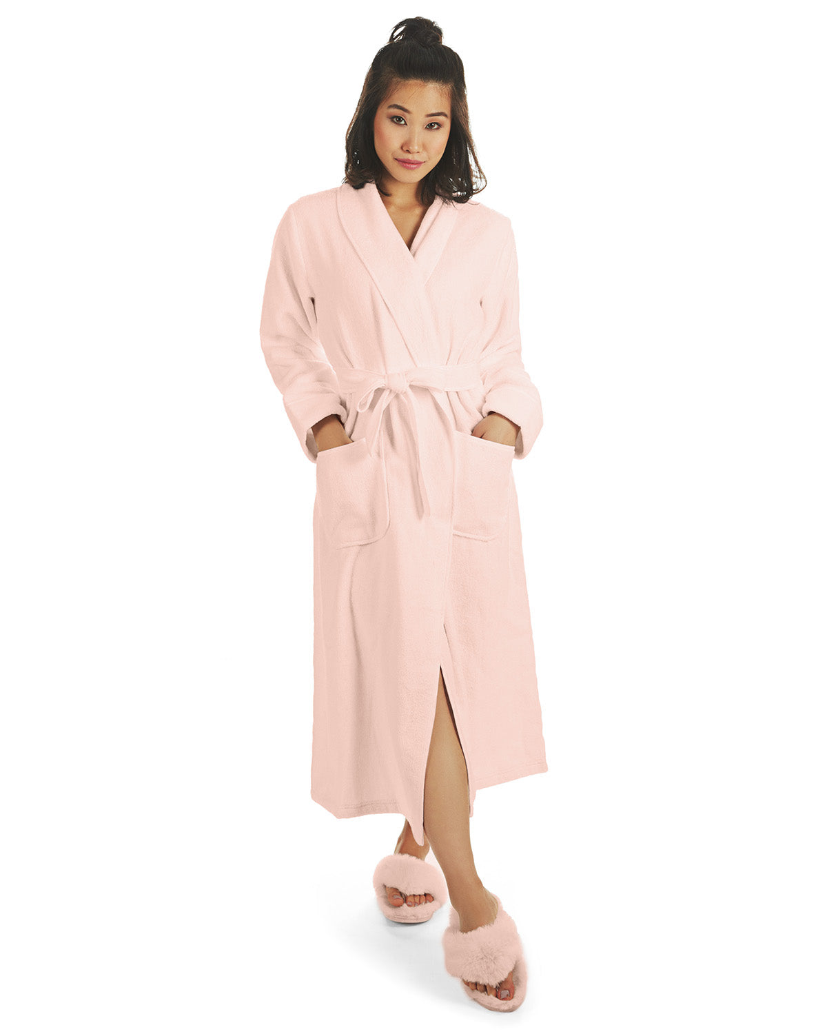 Women's 100% Cotton Zero Twist Woven Loop Terry Robe - Charming Charlie