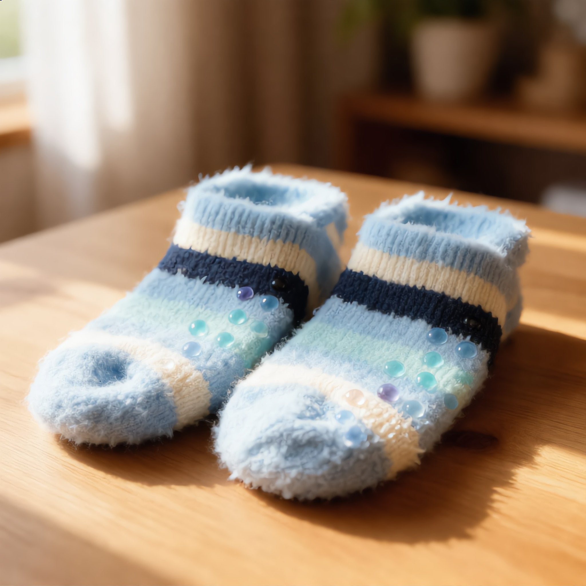 Cozy Striped Non-Slip Fuzzy Socks - Charming Charlie