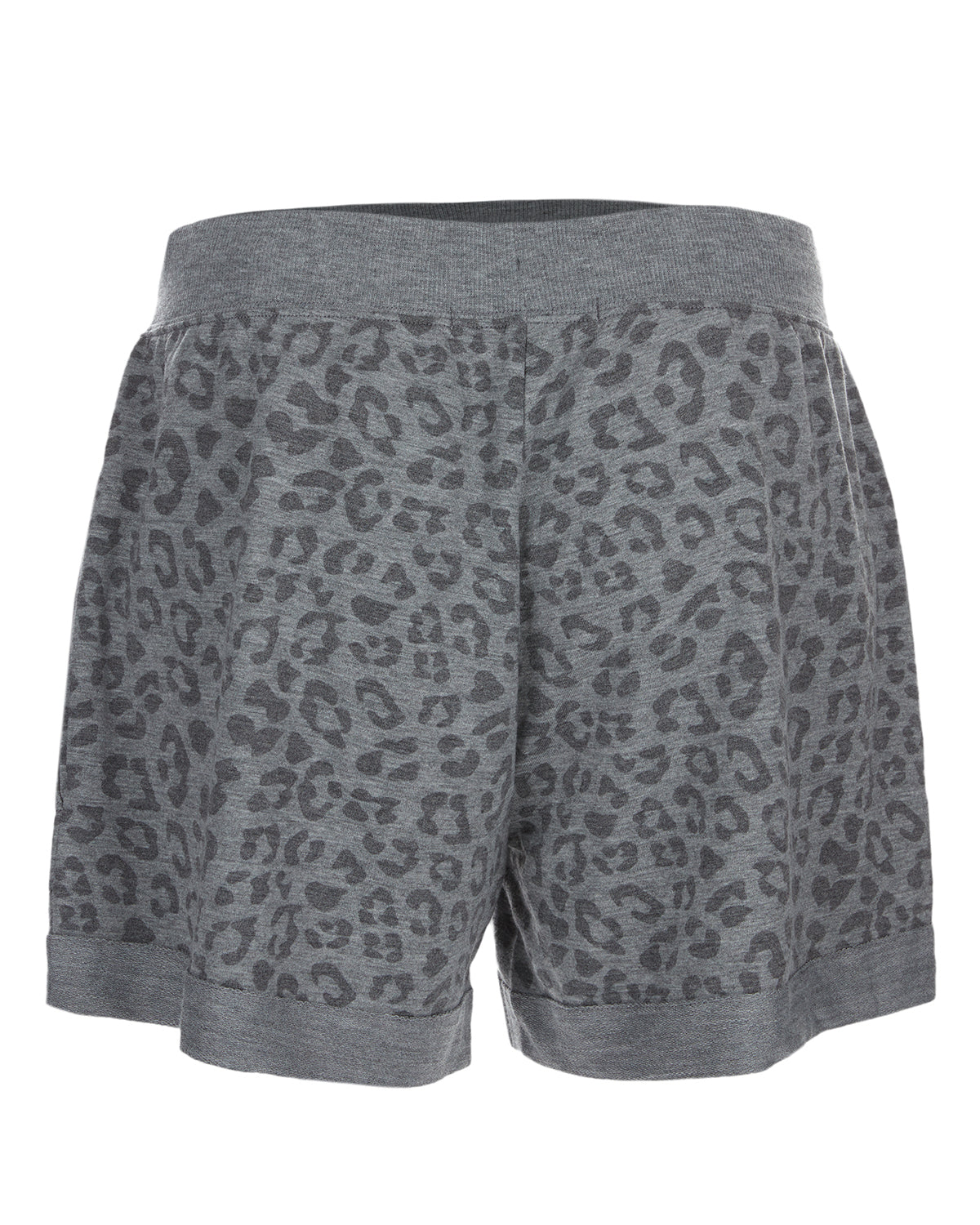 Women's Leopard Print Heathered Terry Lounge Shorts - Charming Charlie