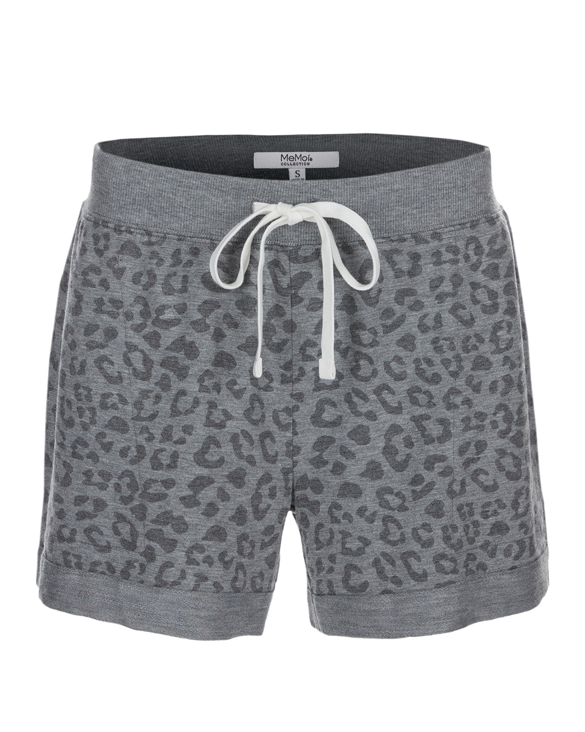 Women's Leopard Print Heathered Terry Lounge Shorts - Charming Charlie