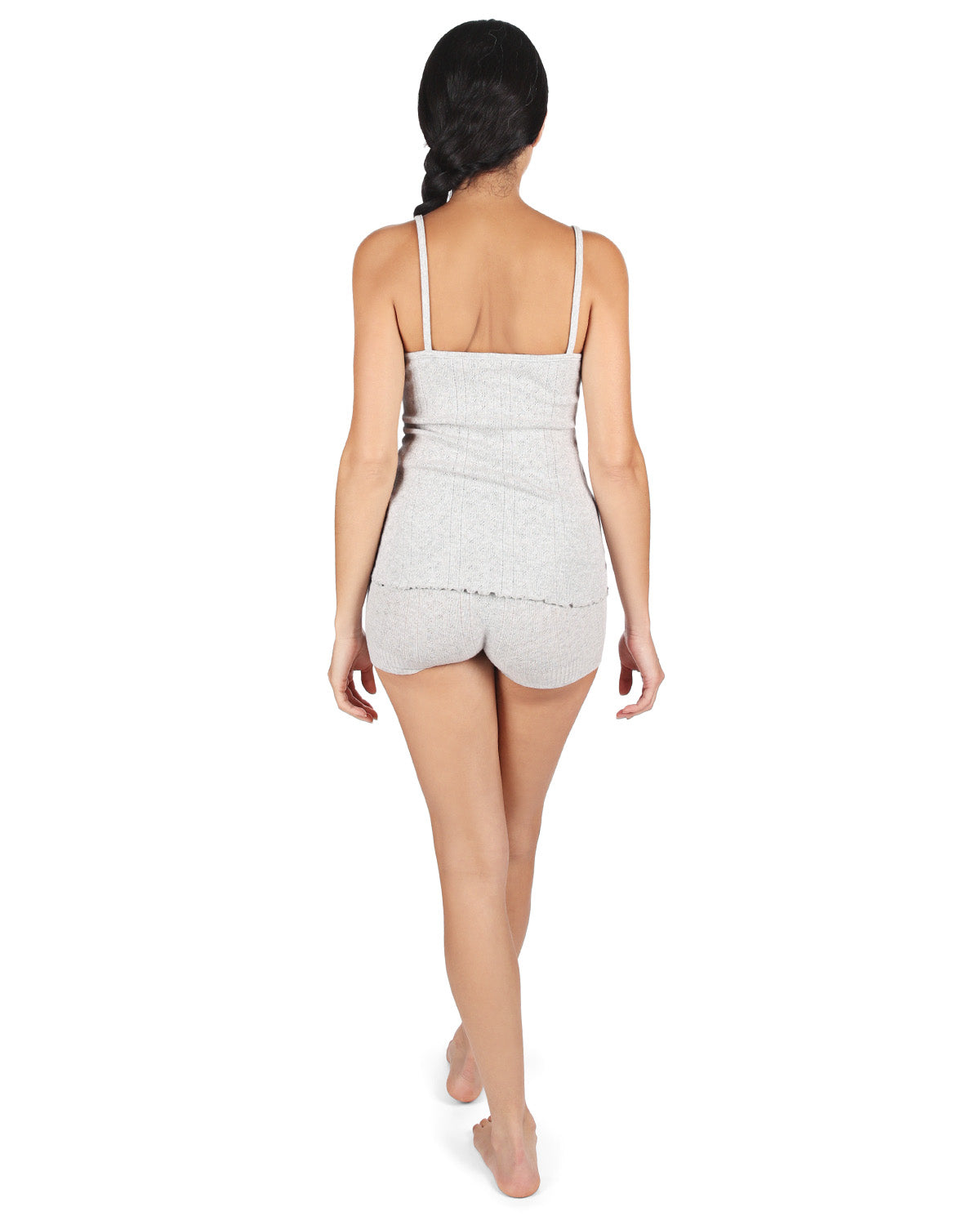 Women's 100% Cotton Pointelle Rib Knit Seamless Tank Top - Charming Charlie