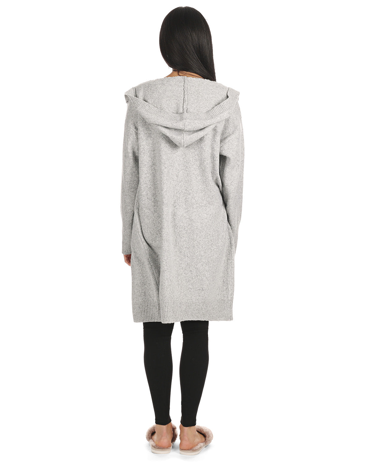Women's Sweater Knit Hooded Open-Front Cardigan Sweater - Charming Charlie