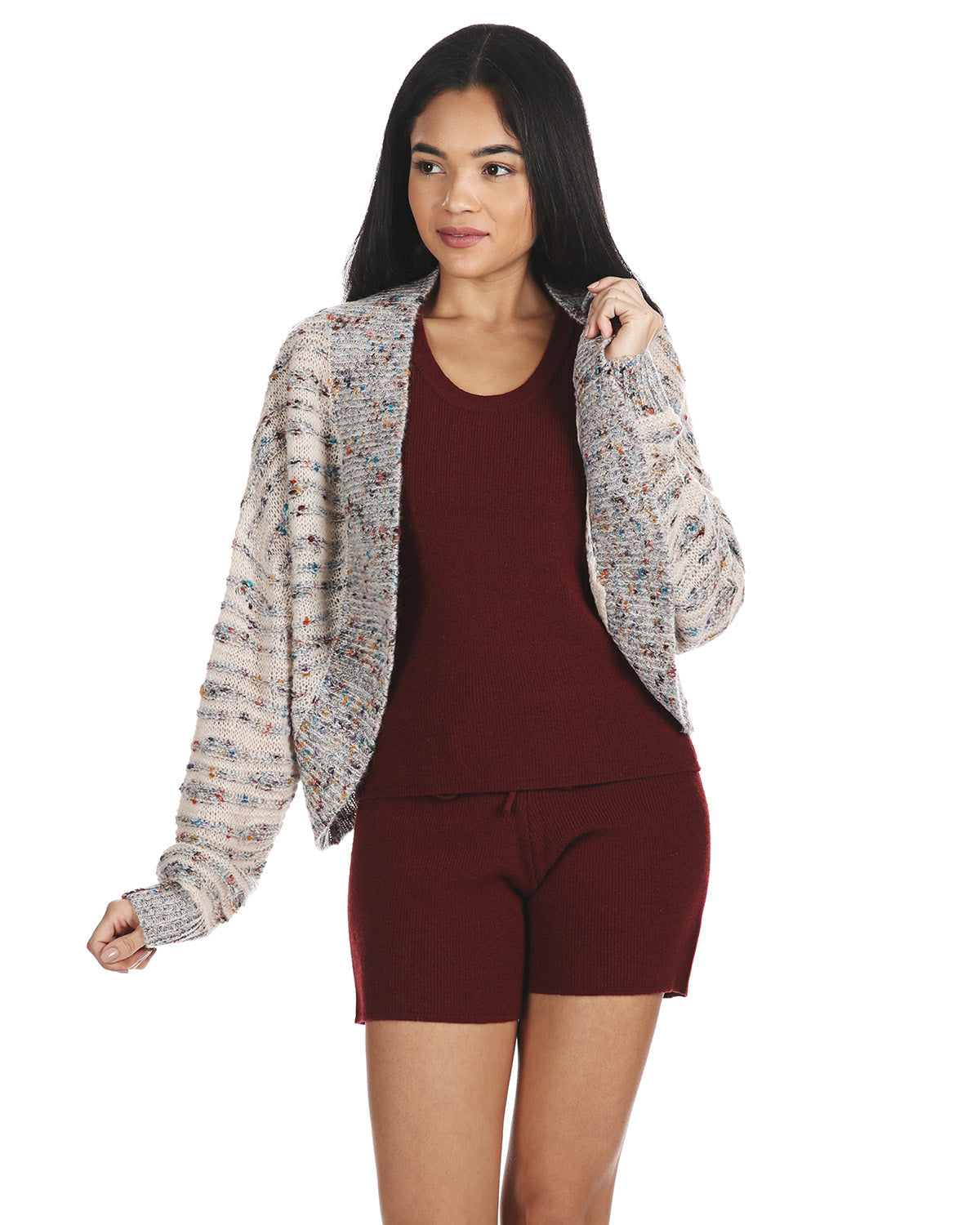 Women's Multicolor Lightweight Sweater Knit Shrug - Charming Charlie
