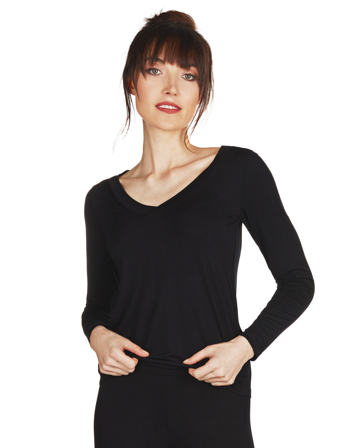 Women's Soft Bamboo Blend Relaxed Long Sleeve Top - Charming Charlie
