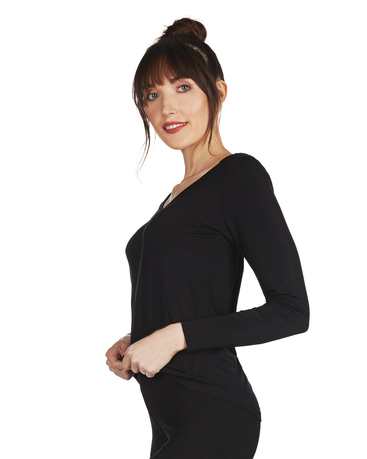 Women's Soft Bamboo Blend Relaxed Long Sleeve Top - Charming Charlie