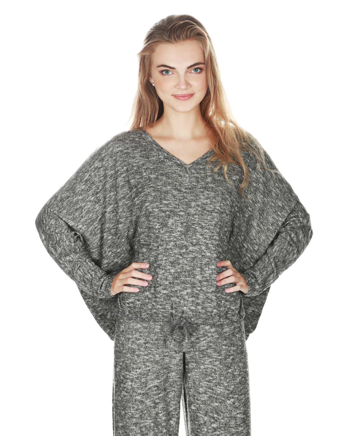 Women's Supersoft Hacci Lounge Pull Over Loose Fit Top - Charming Charlie