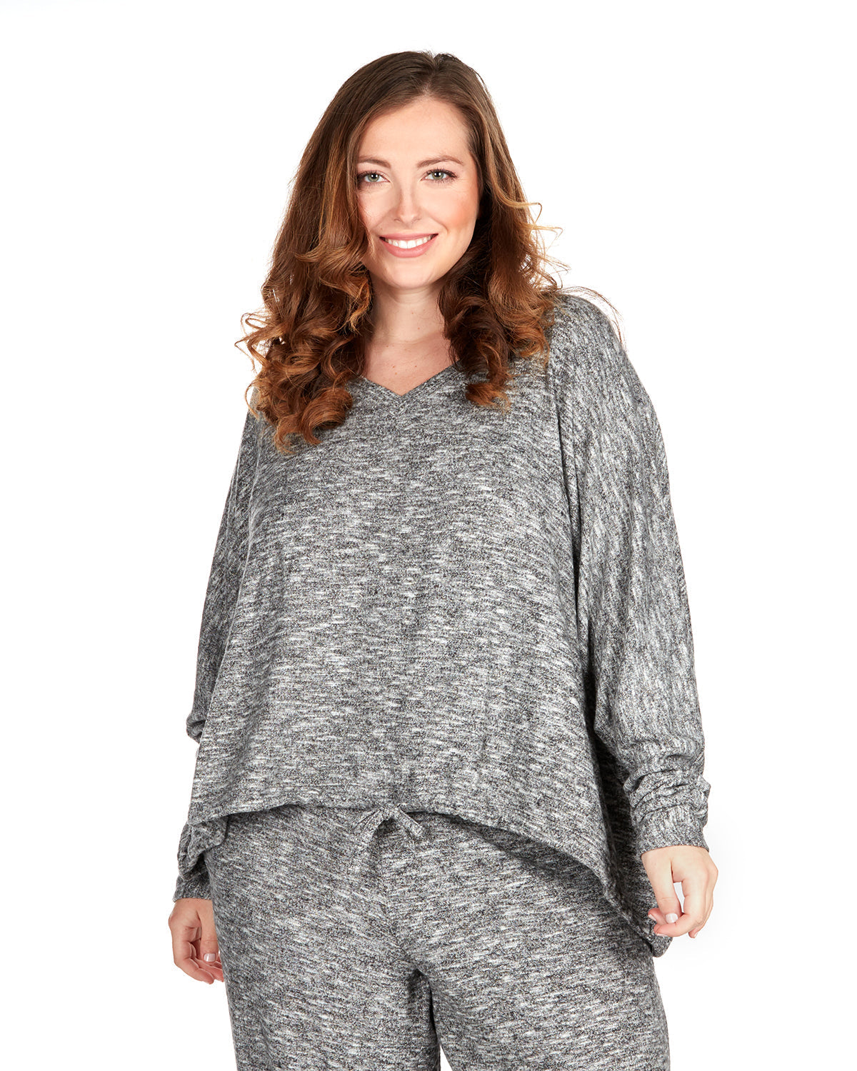 Women's Supersoft Hacci Lounge Pull Over Loose Fit Top - Charming Charlie