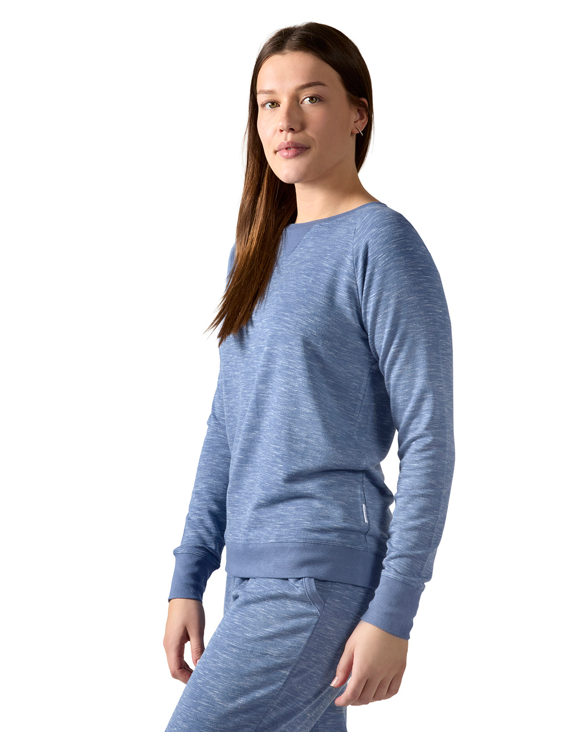 Women's Space Dye Bamboo Blend Baby Terry Pullover - Charming Charlie