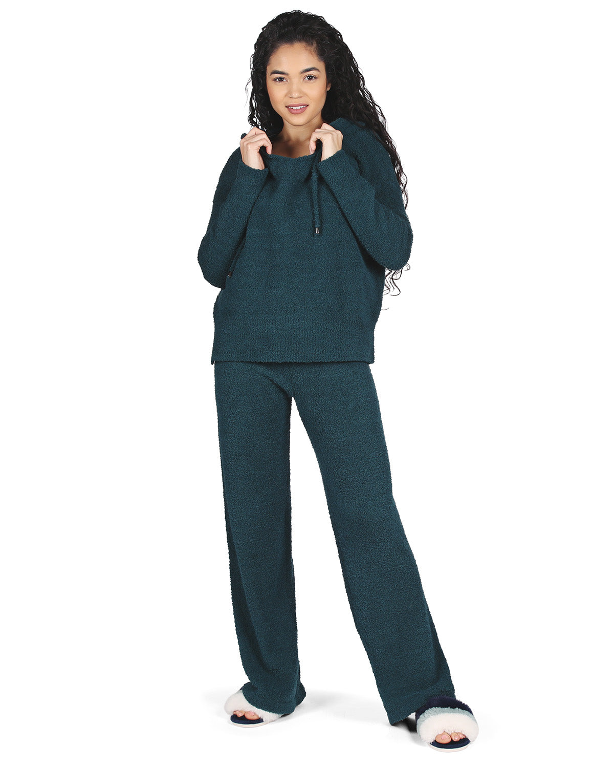 Women's Soft Touch Cozy Knit Drawstring Long Sleeve Hoodie - Charming Charlie