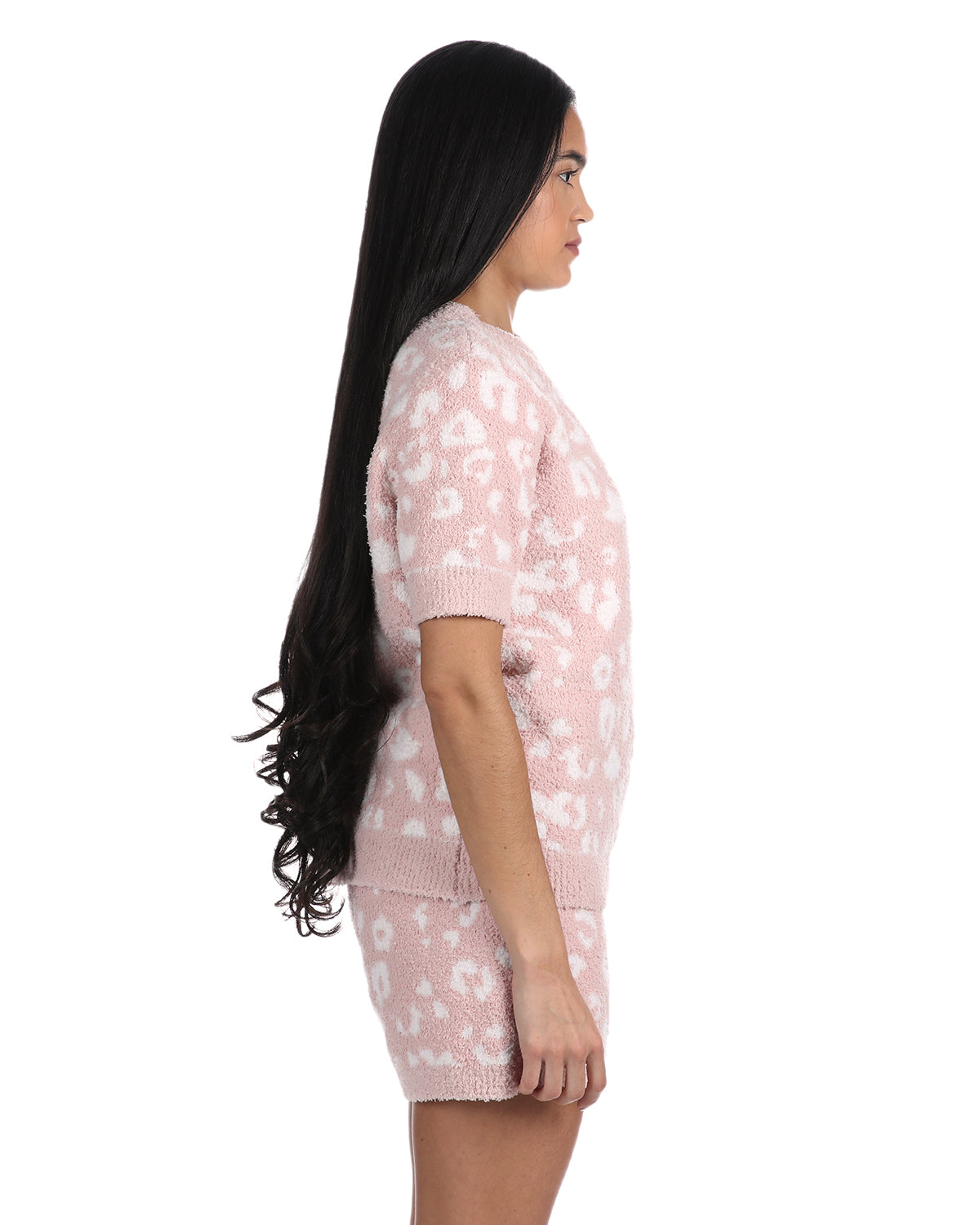 Women's Leopard Print Cozy Knit Short Sleeve Top - Charming Charlie