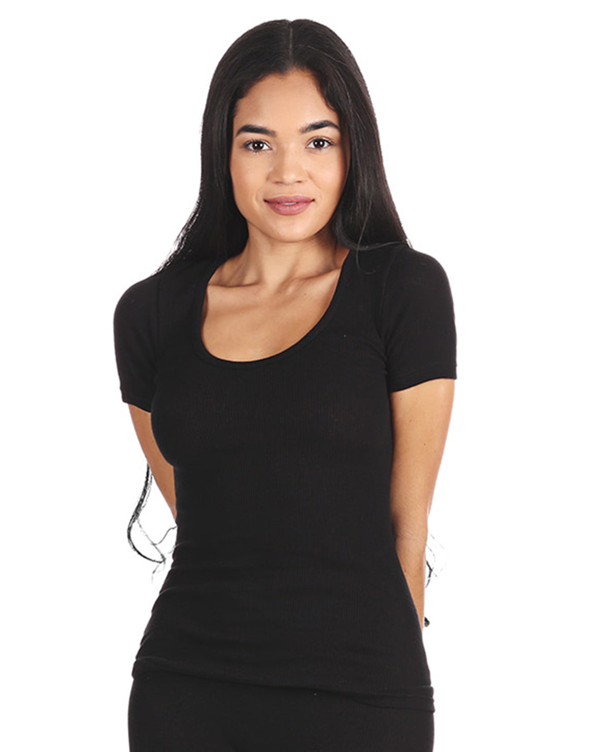 Women's Organic Cotton Seamless Rib Short Sleeve Top - Charming Charlie