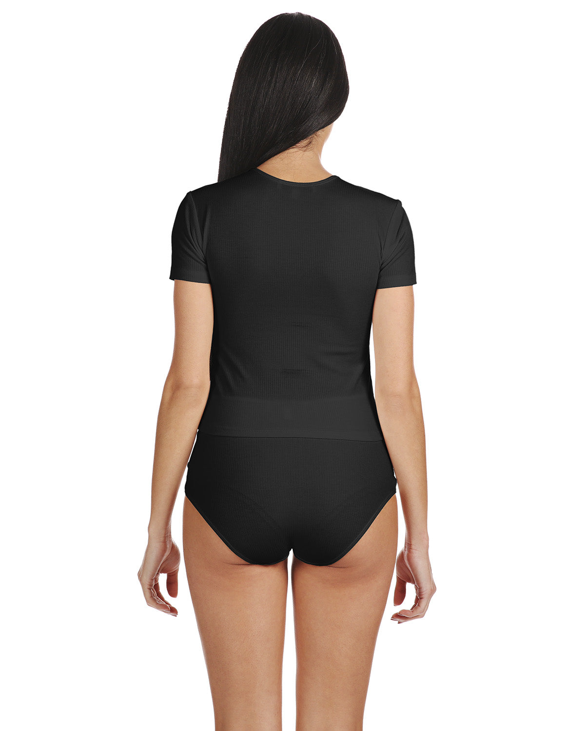 Women's Luxe Rib T-Shirt and Full Coverage Brief Set - Charming Charlie