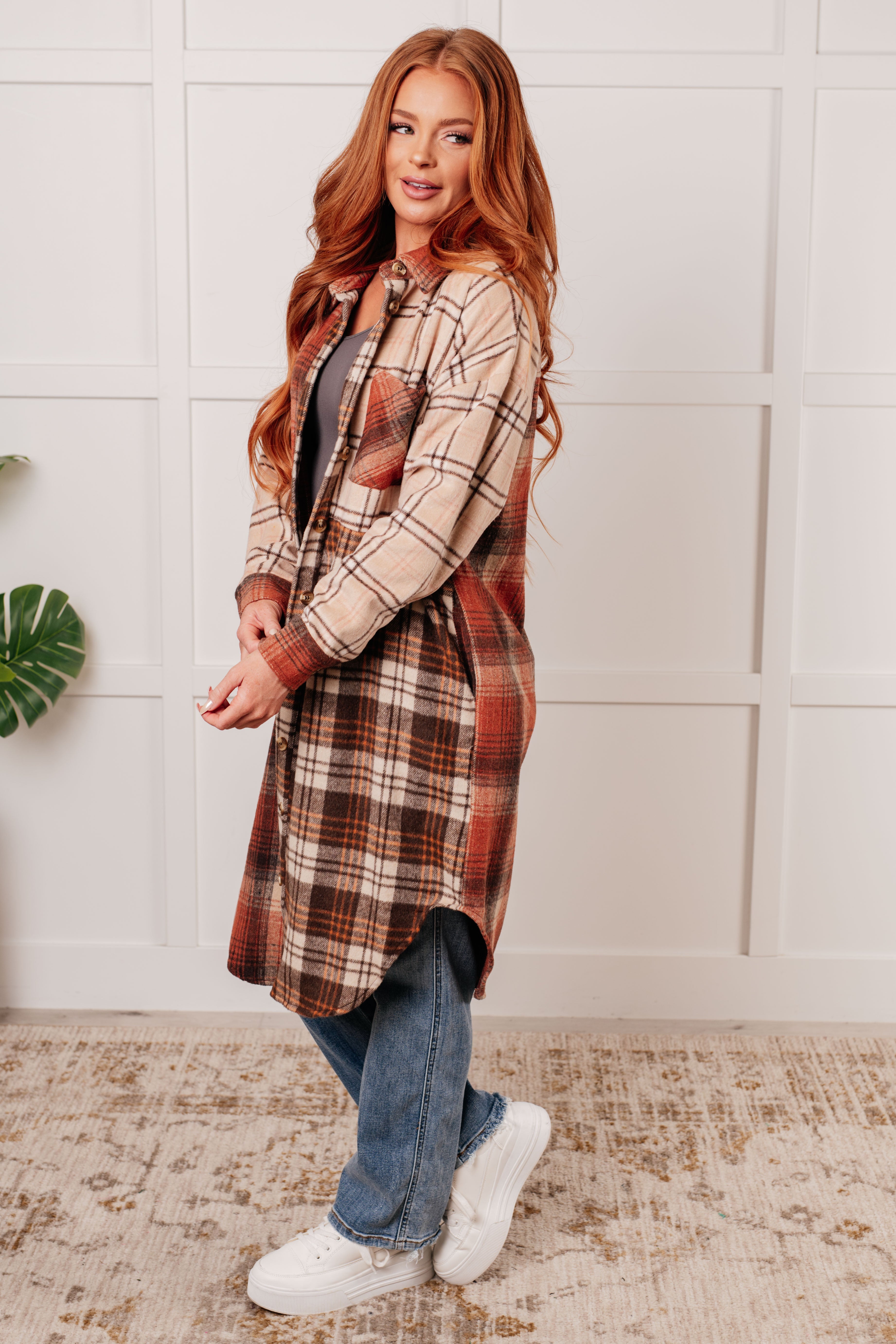Cabin Fever Flannel Plaid Oversized Shacket - Charming Charlie