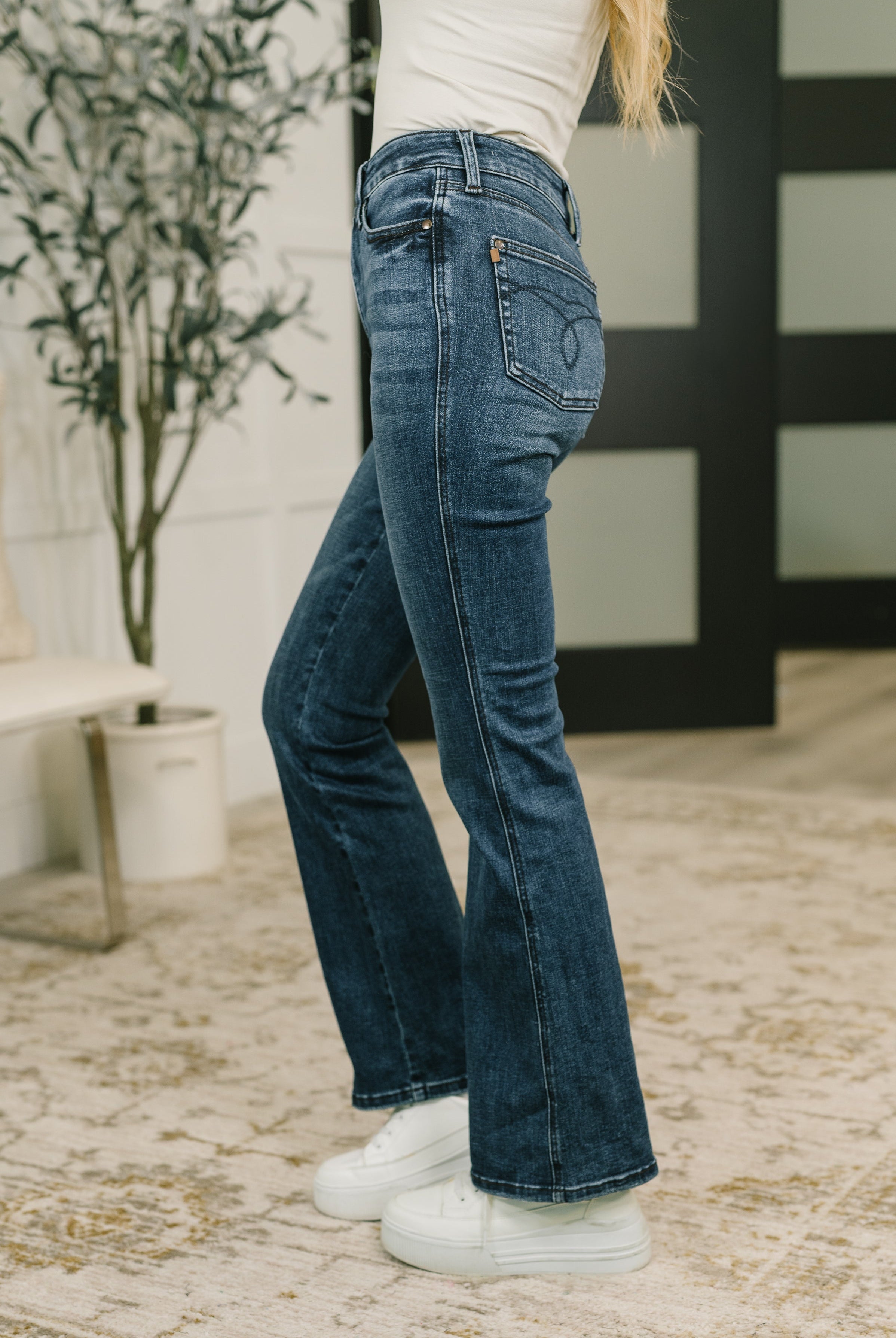 Camille High Waist Tummy Control Bootcut Jean - Charming Charlie
