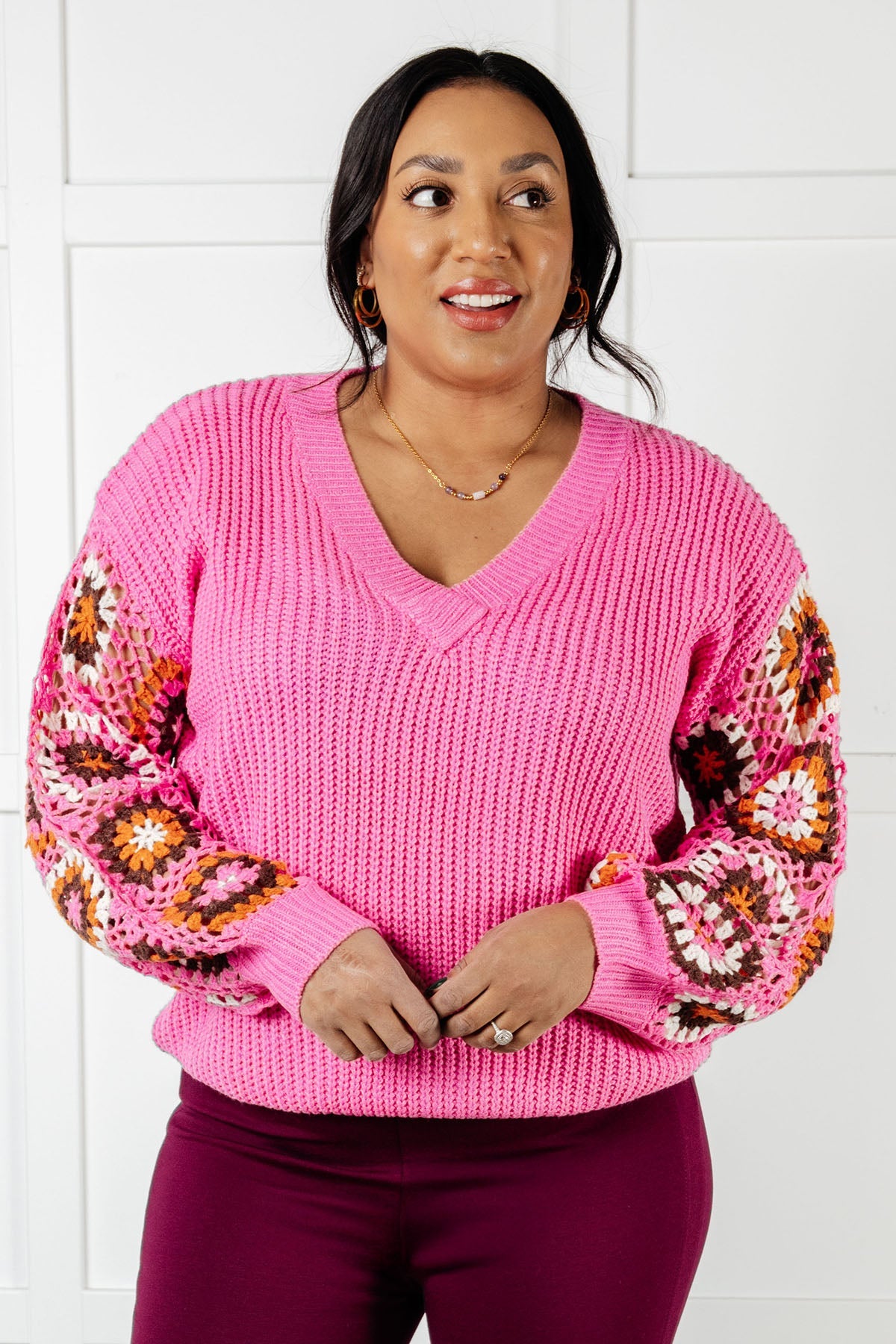 Can't Stop this Feeling V-Neck Knit Sweater - Charming Charlie