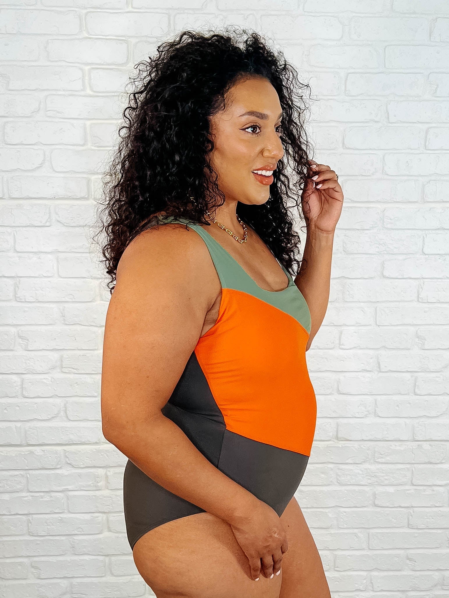 Cape Town Asymmetrical Stripe Swimsuit - Charming Charlie