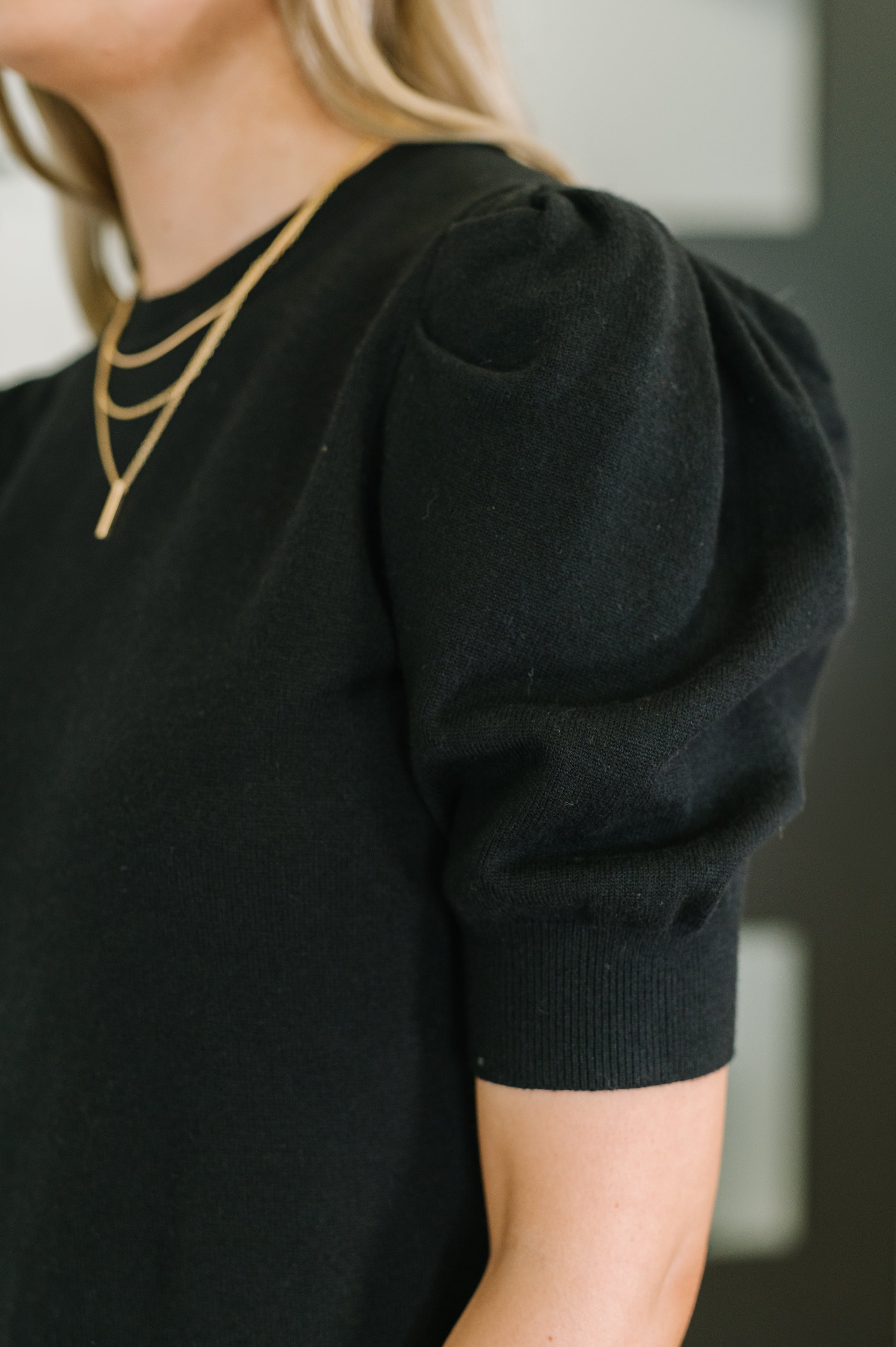 Casually Classy Puff Sleeve Blouse in Black - Charming Charlie
