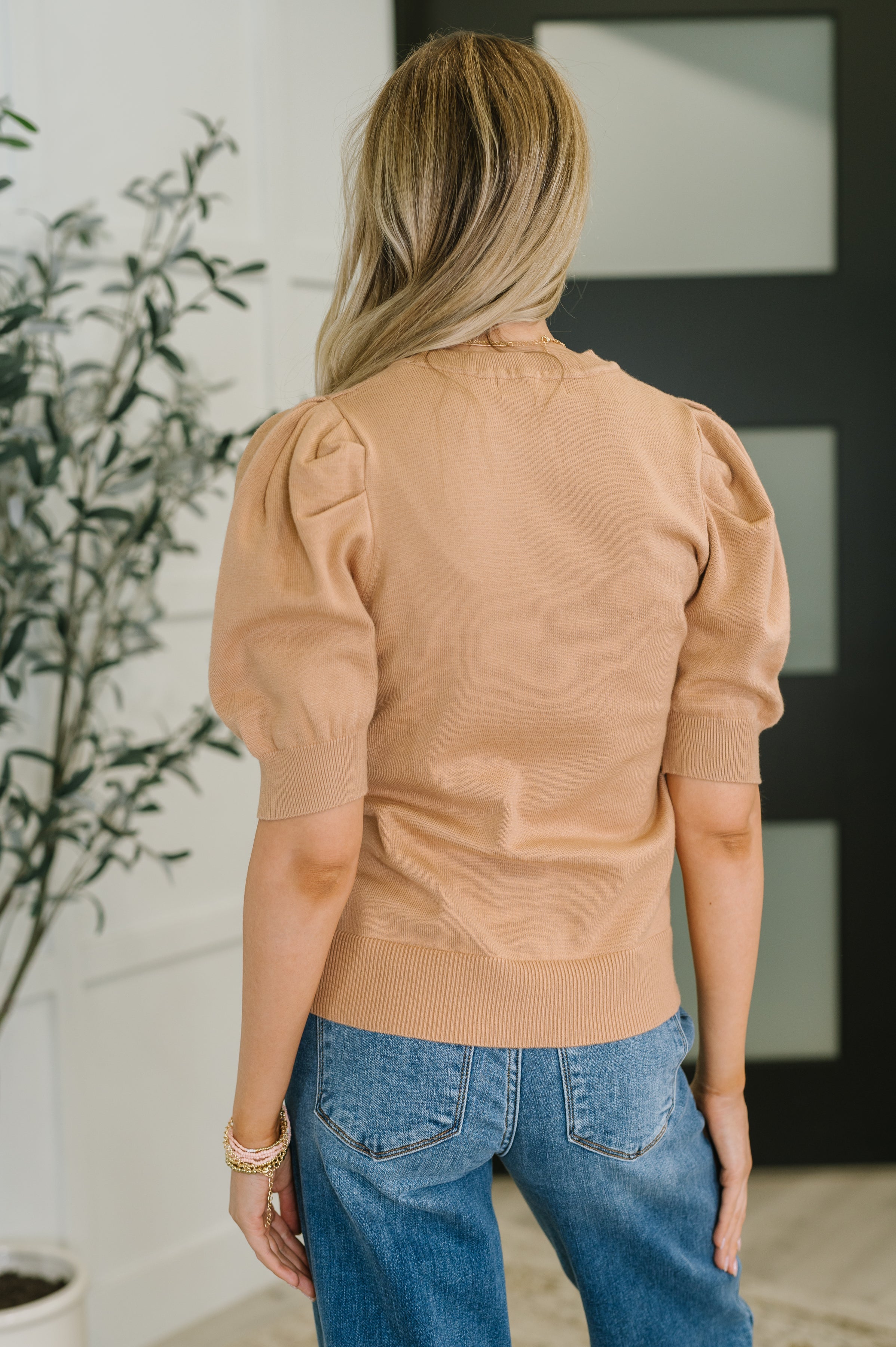 Casually Classy Puff Sleeve Blouse in Brush - Charming Charlie