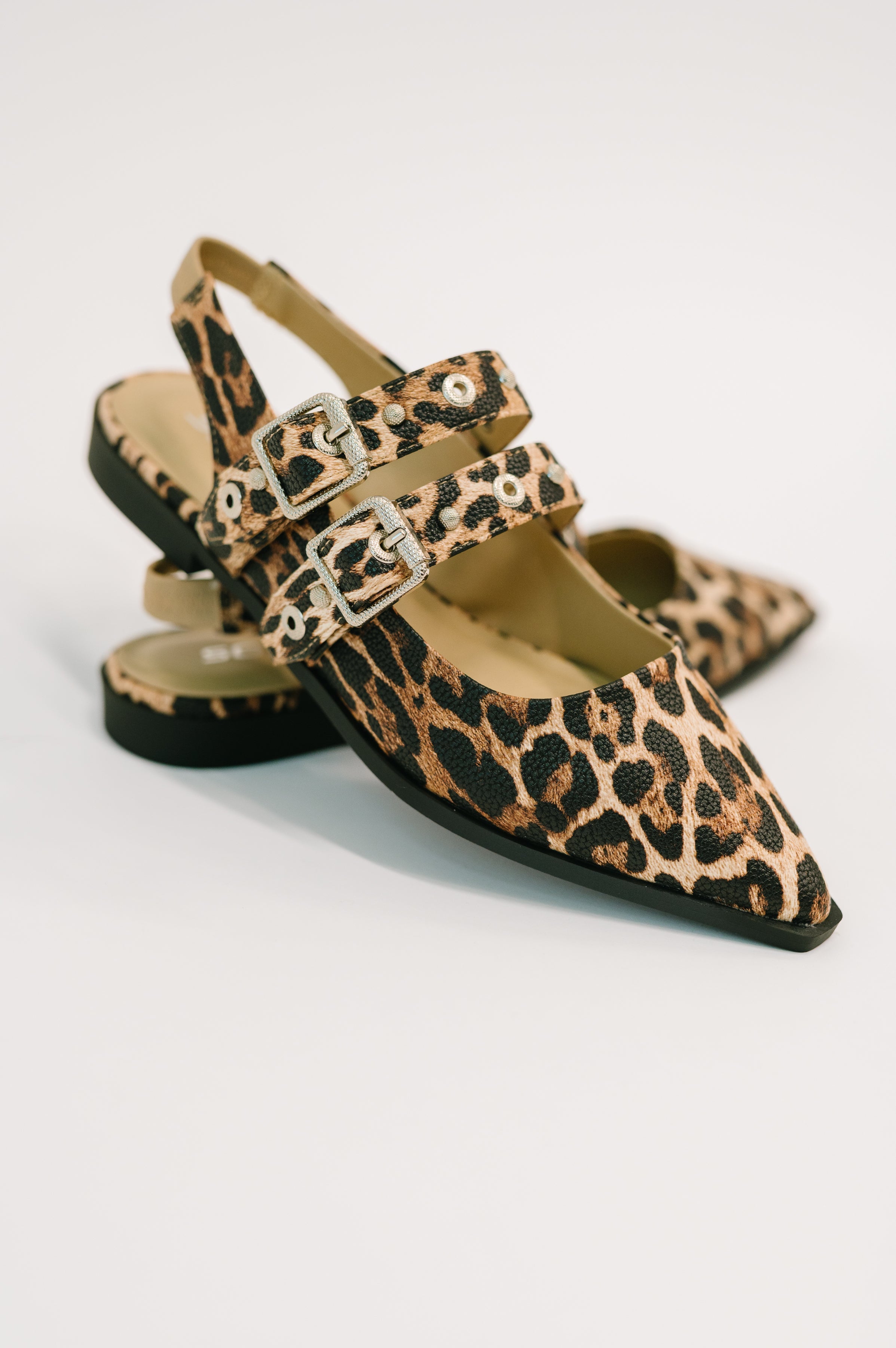 Catwalk Buckle Pointy Toe Flats - Charming Charlie