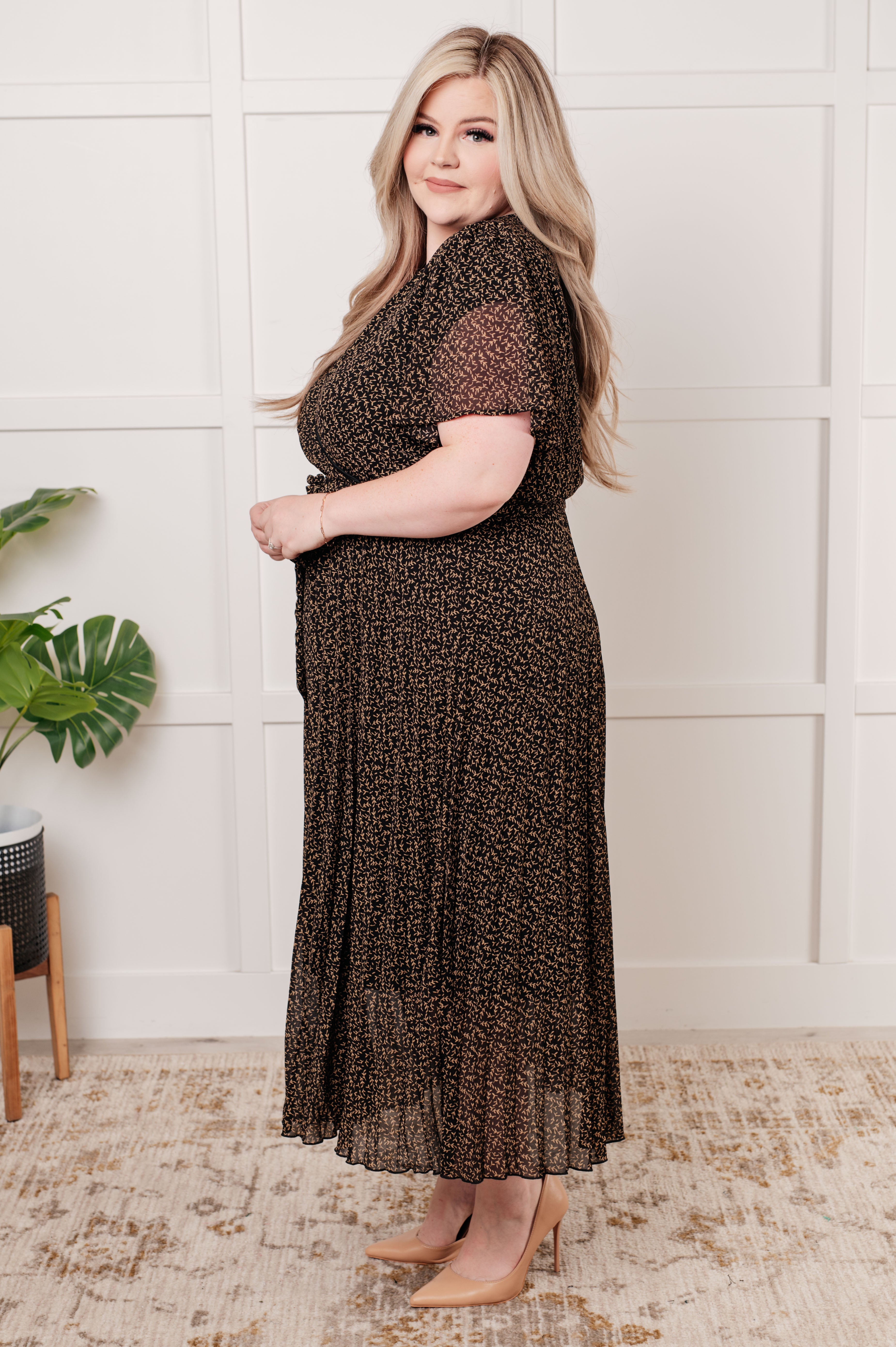 Cause a Scene Surplice Neck Dress - Charming Charlie