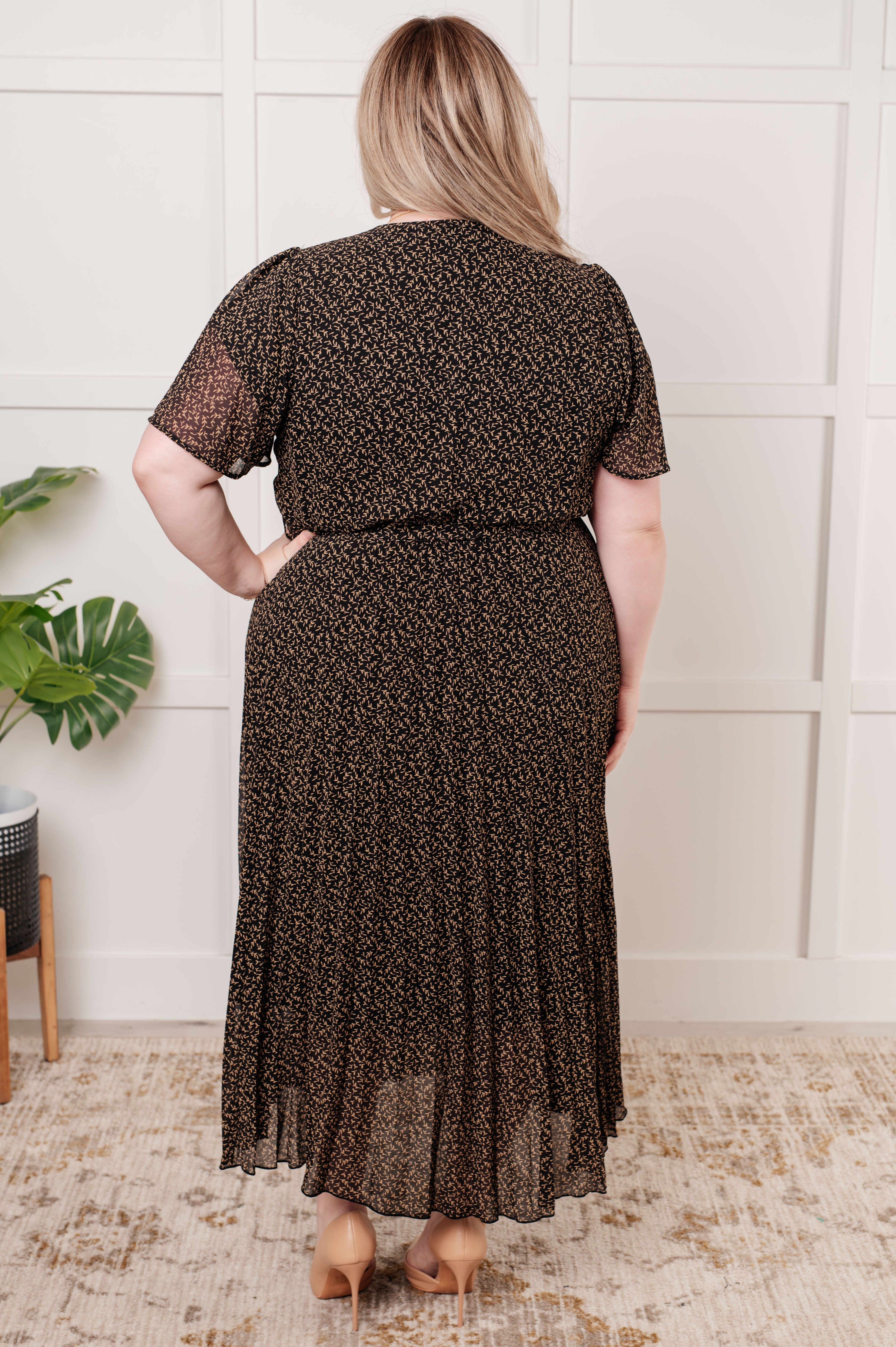 Cause a Scene Surplice Neck Dress - Charming Charlie