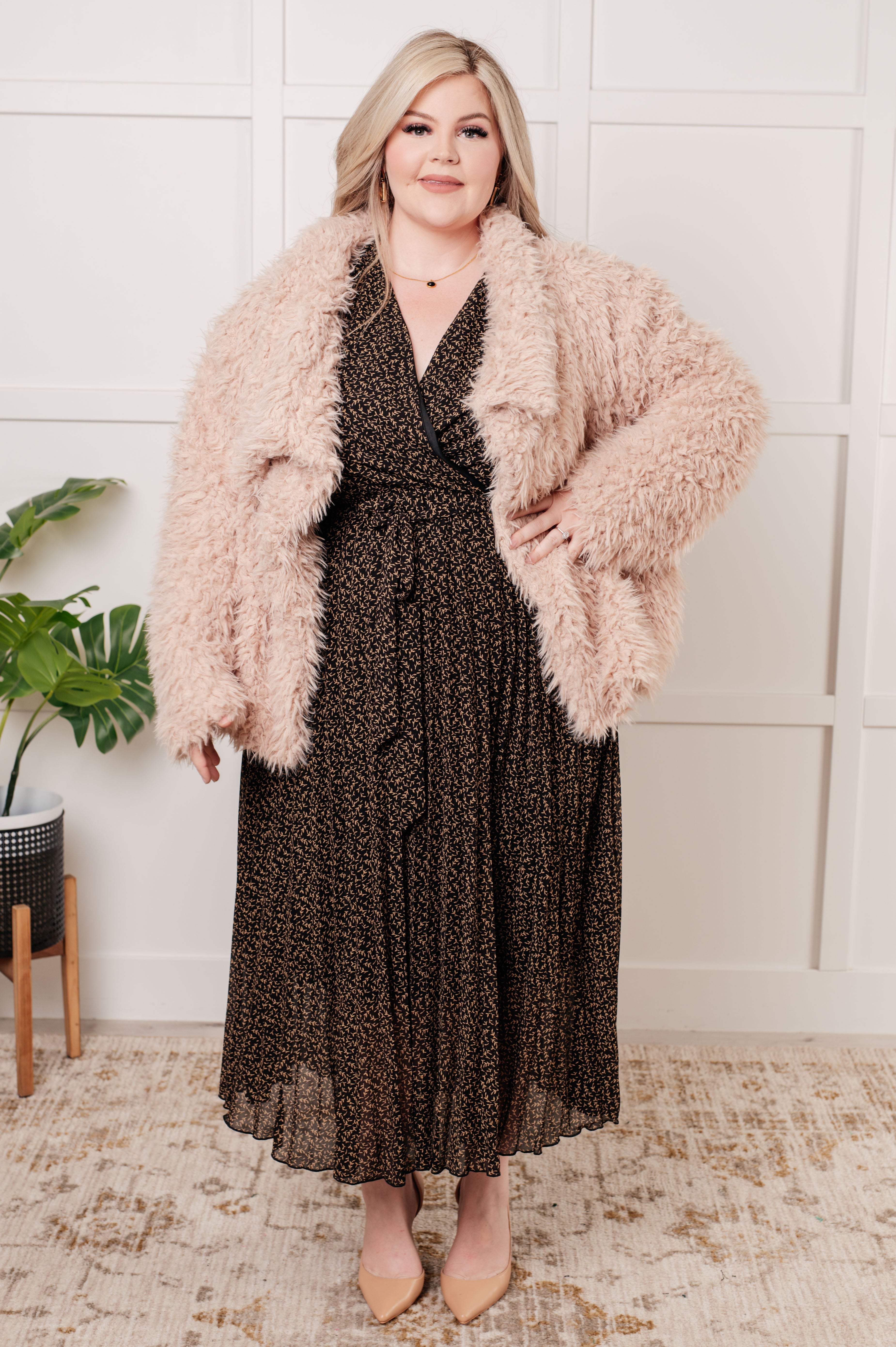 Cause a Scene Surplice Neck Dress - Charming Charlie