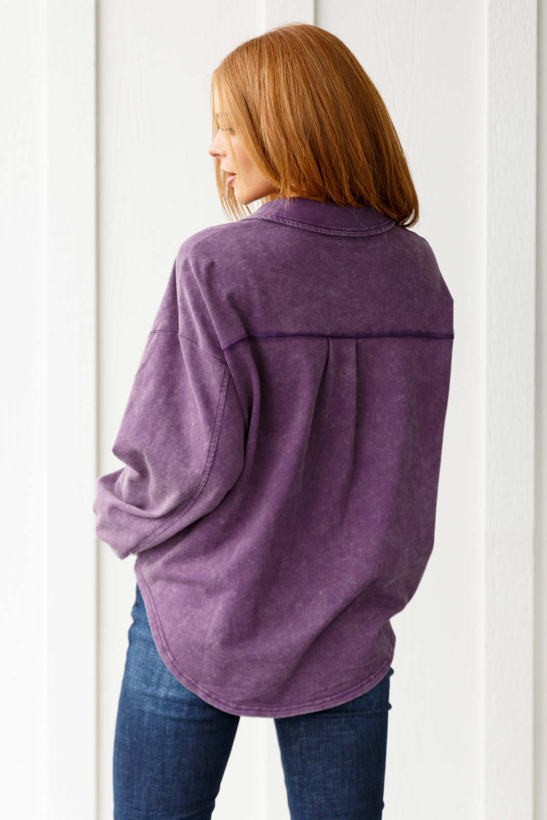 Chaos of Sequins Shacket in Purple - Charming Charlie
