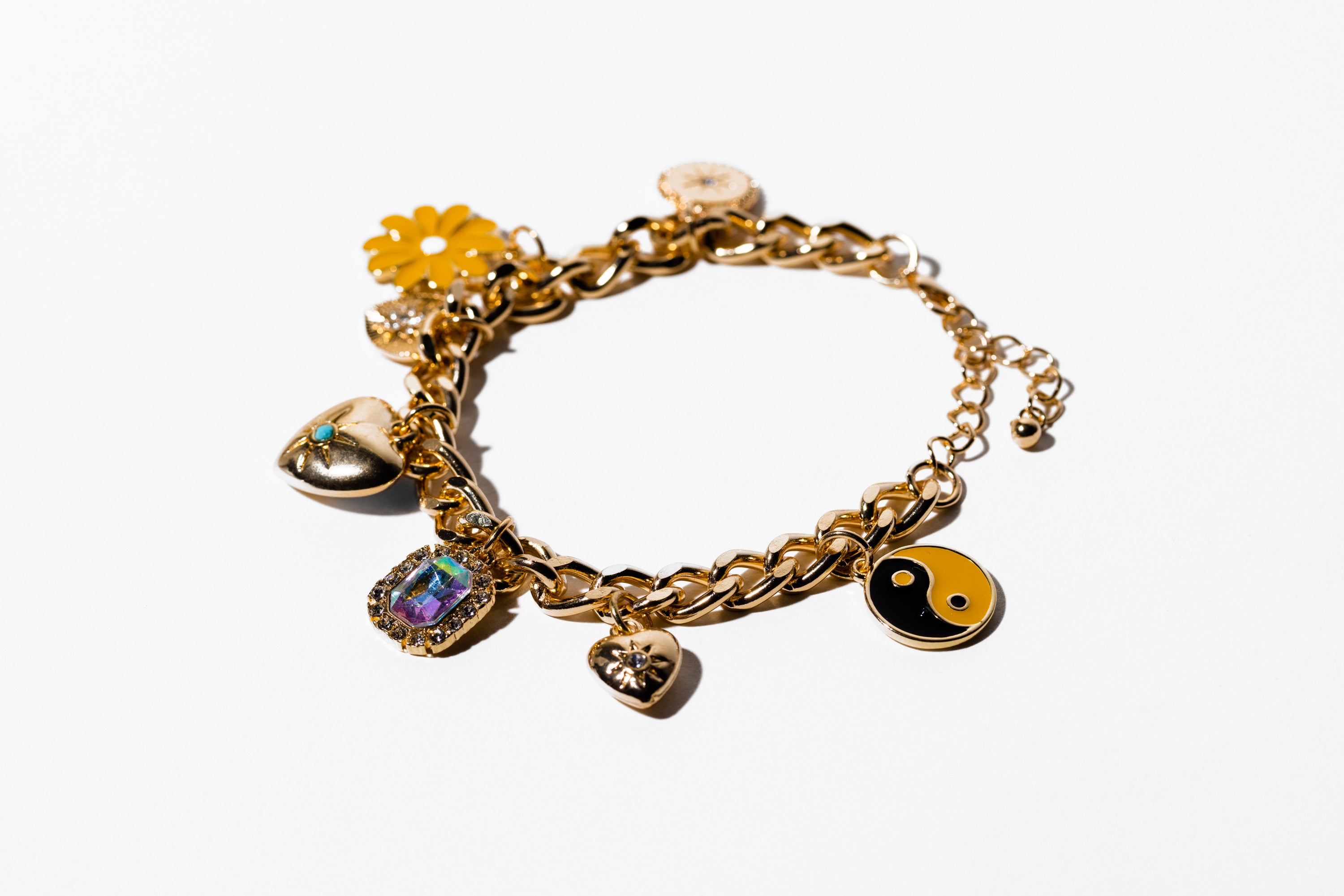 Gold Heart Charm Bracelet - Charming Charlie