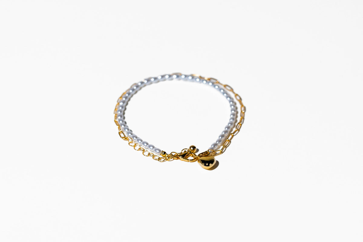 Gold Heart Chain Pearl Necklace - Charming Charlie