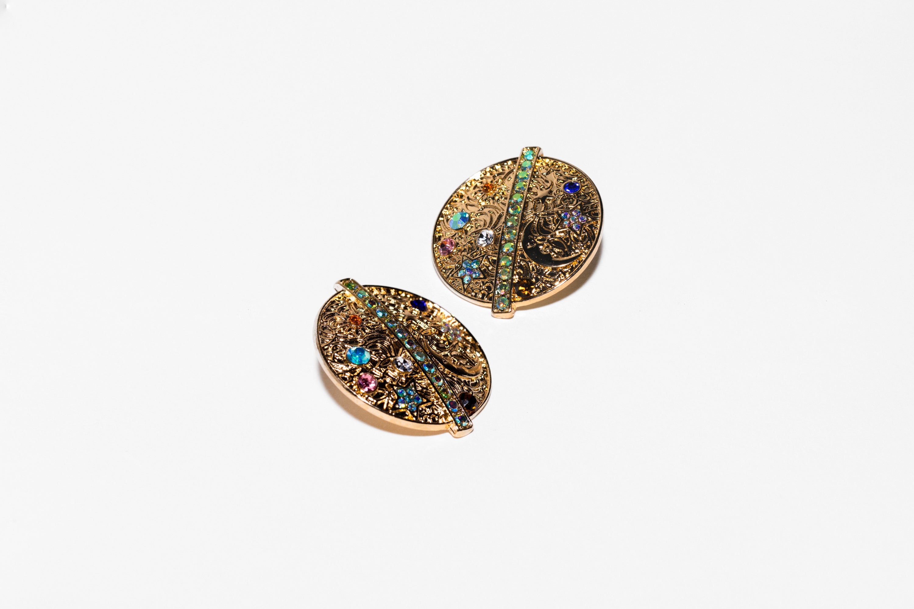 Gold Disc Multicolor Earrings - Charming Charlie