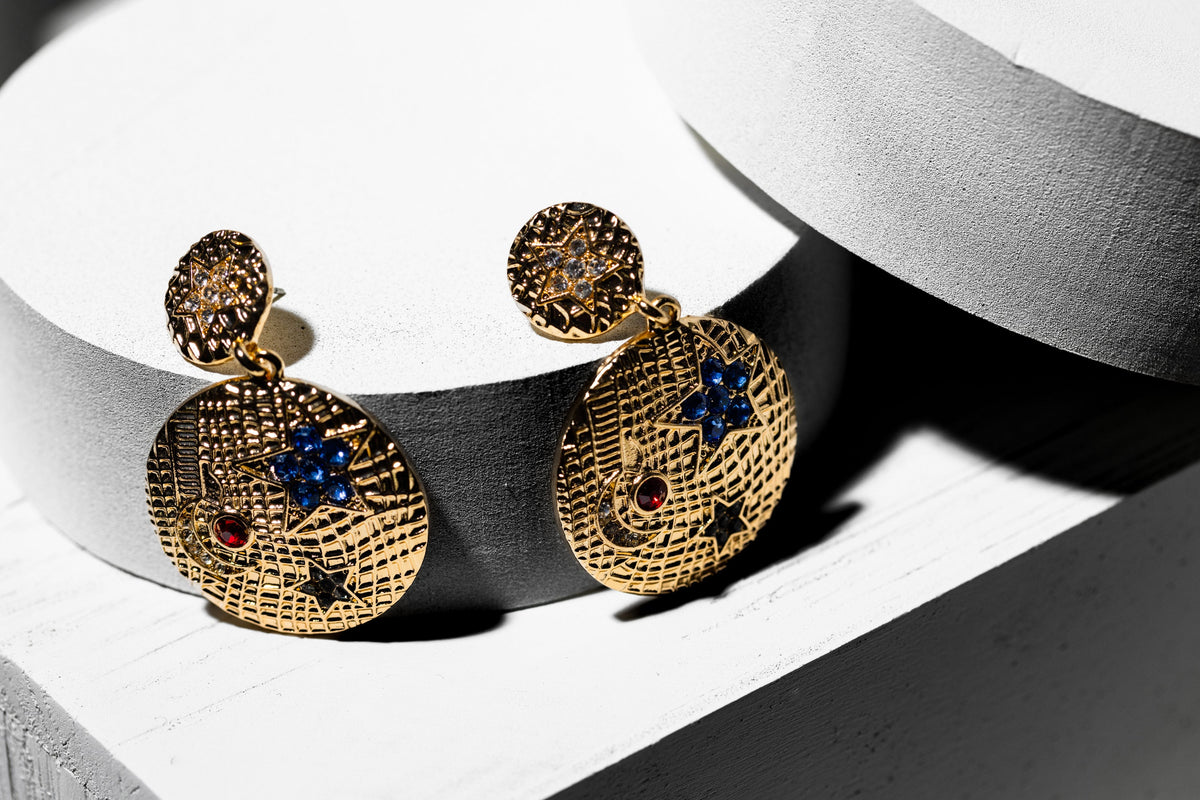 Gold Round Drop Earring - Charming Charlie