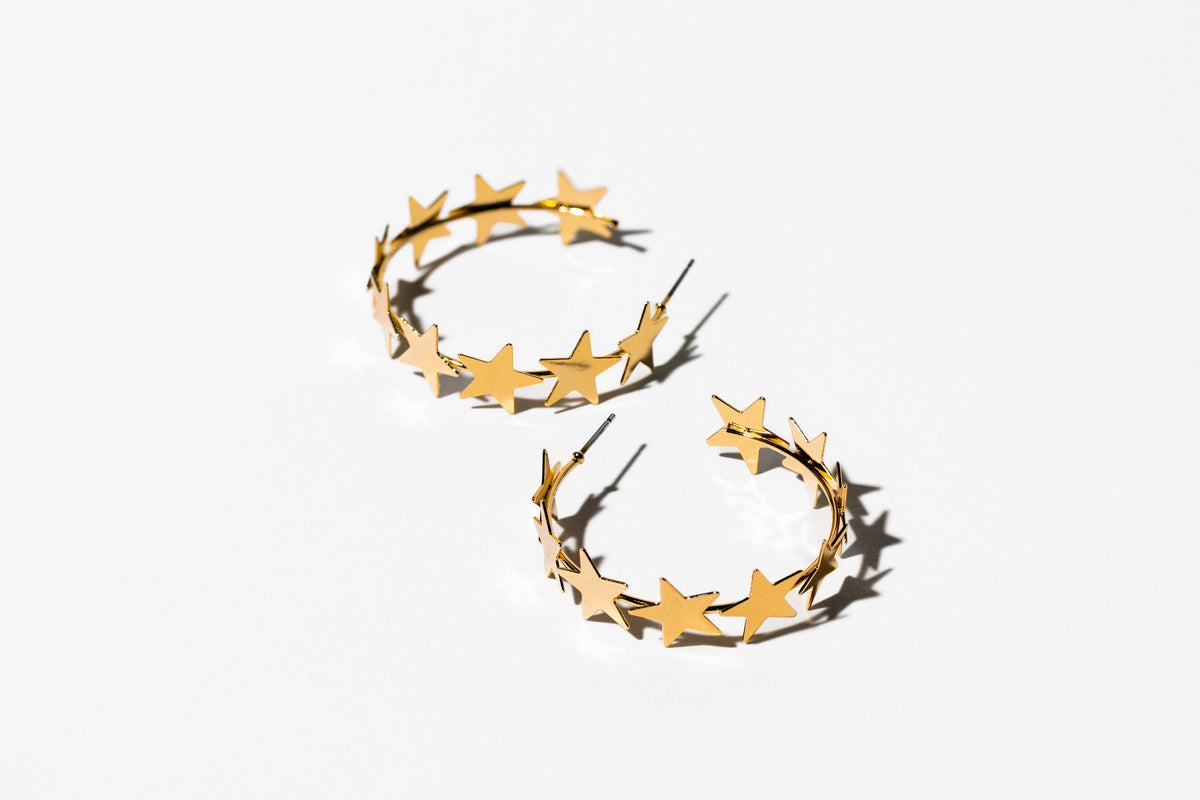 Star Hoop Earring - Charming Charlie