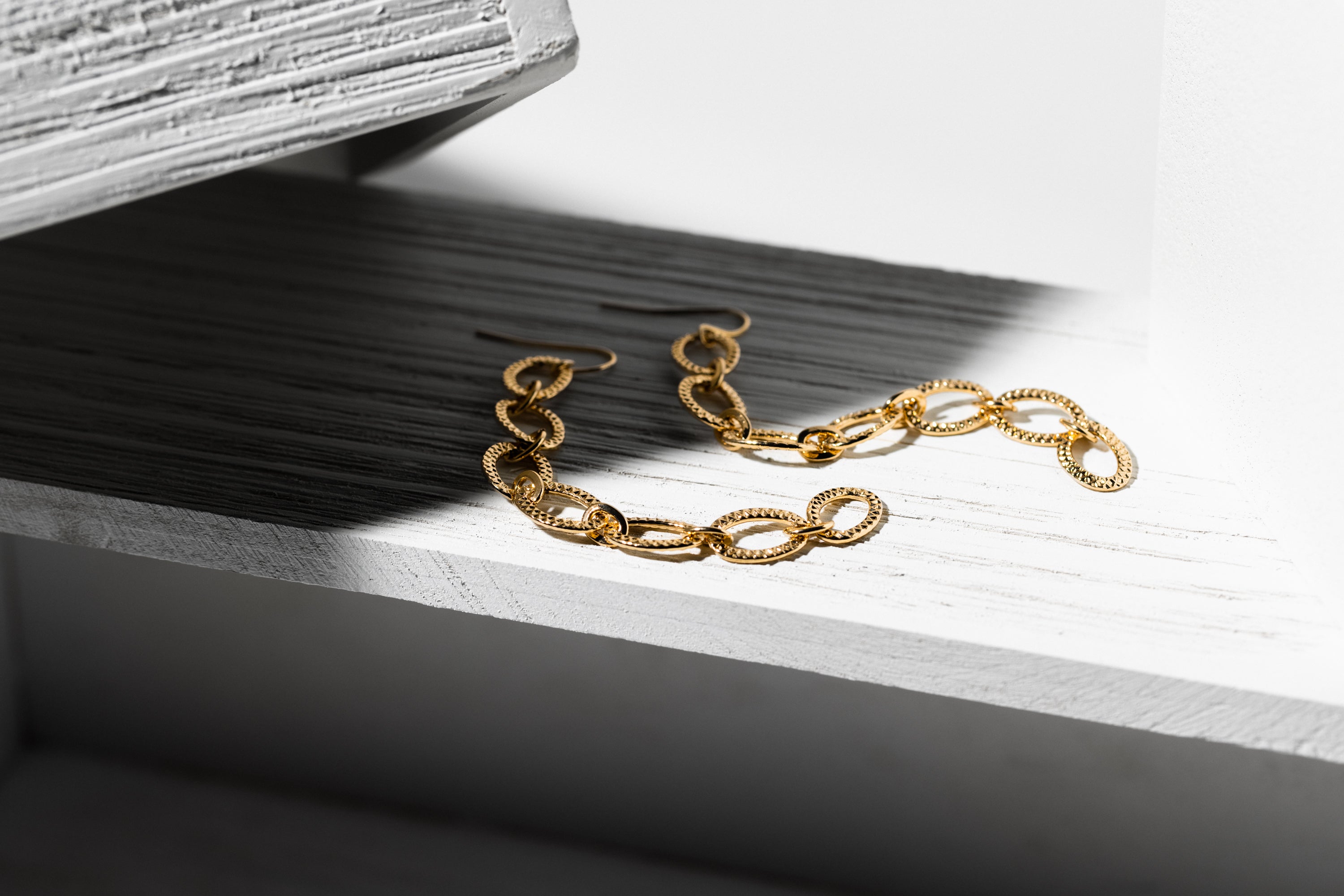 Gold Link Drop Earrings - Charming Charlie
