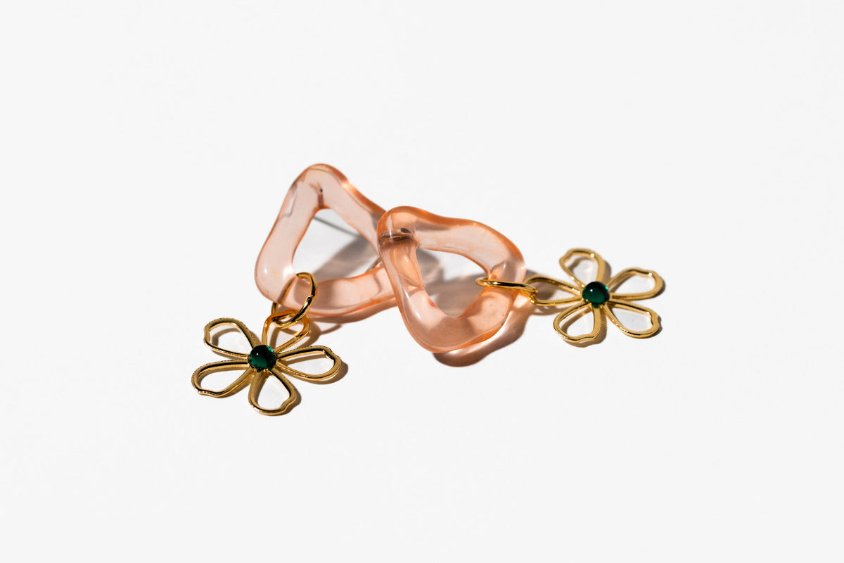 Gold Open Flower Earring - Charming Charlie