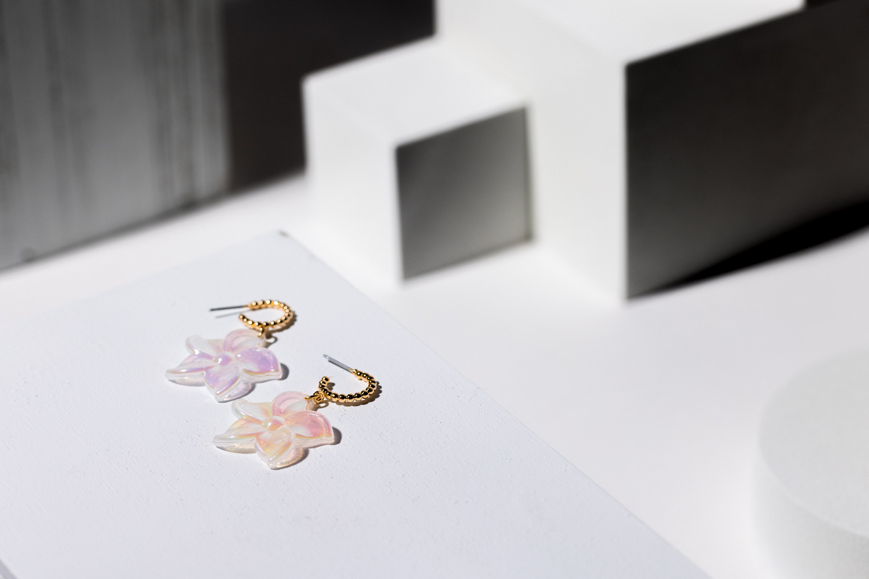 White Glass Flower Earring - Charming Charlie